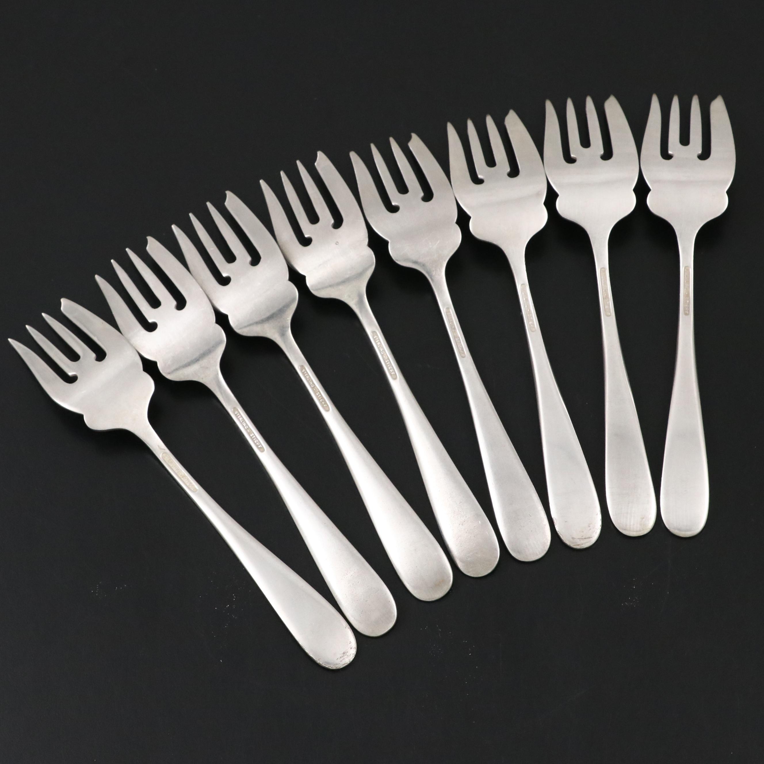 Stieff "Rose" Sterling Silver Salad Forks