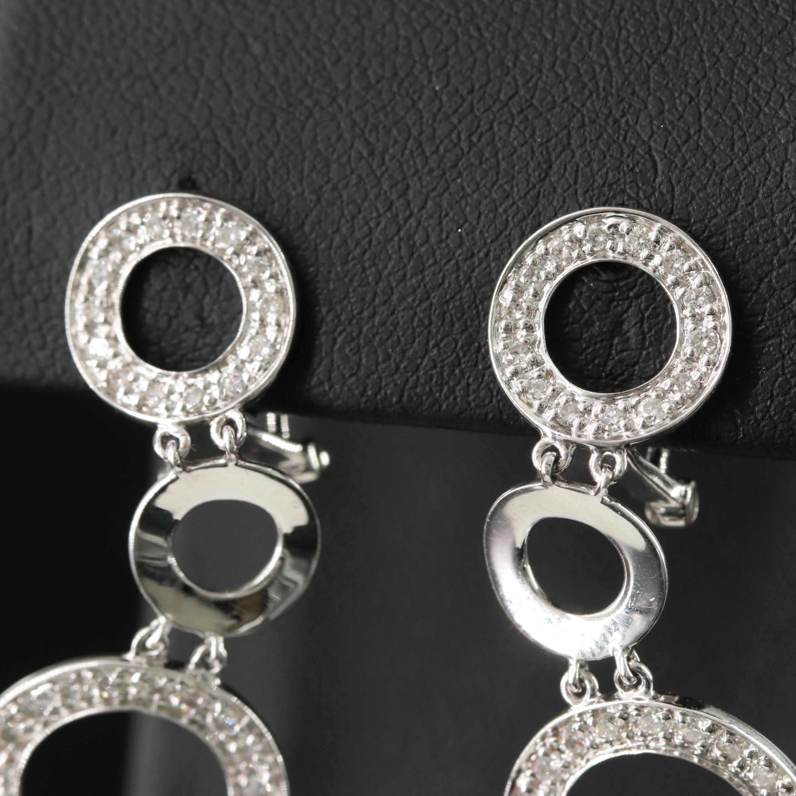 18K 0.92 CTW Diamond Drop Earrings