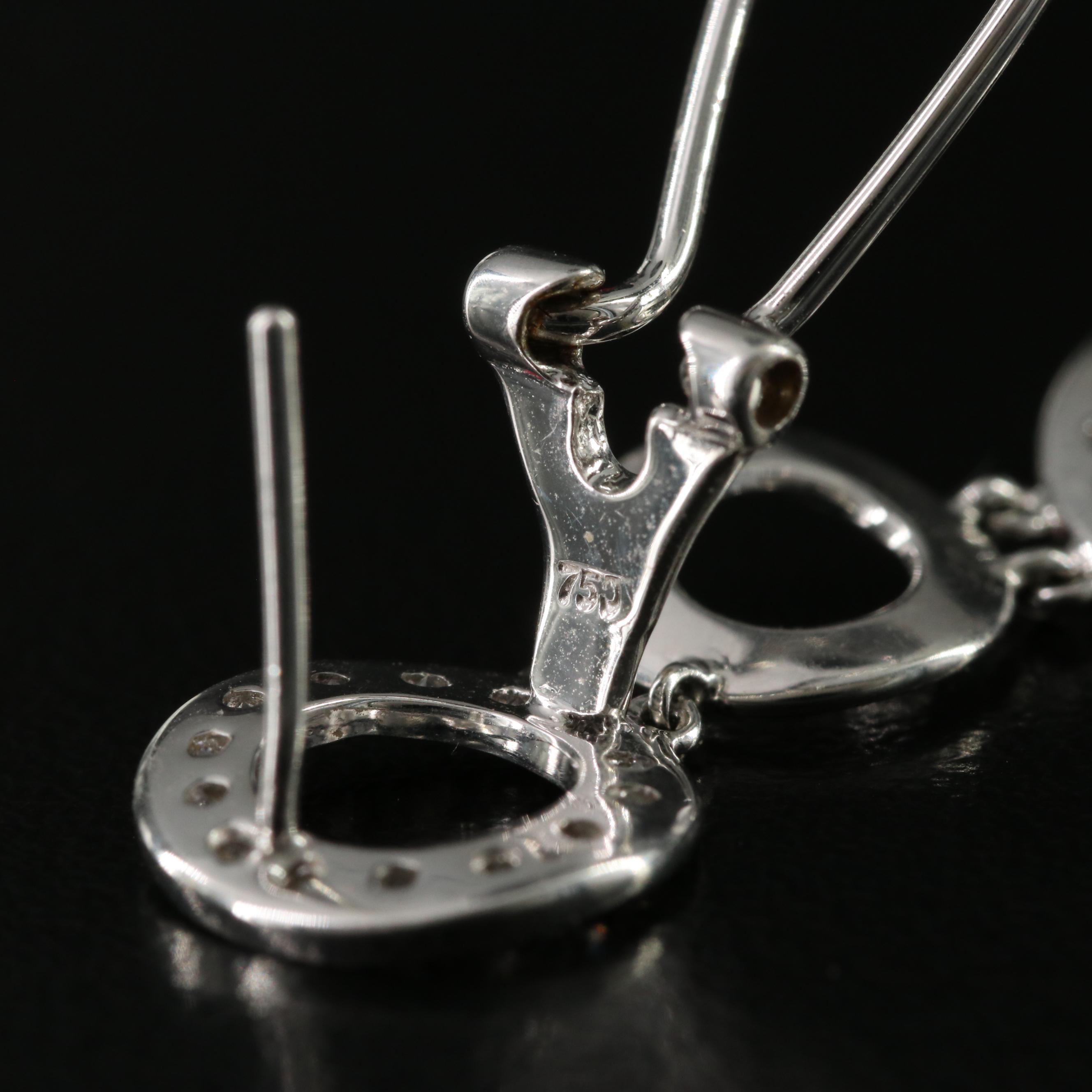 18K 0.92 CTW Diamond Drop Earrings