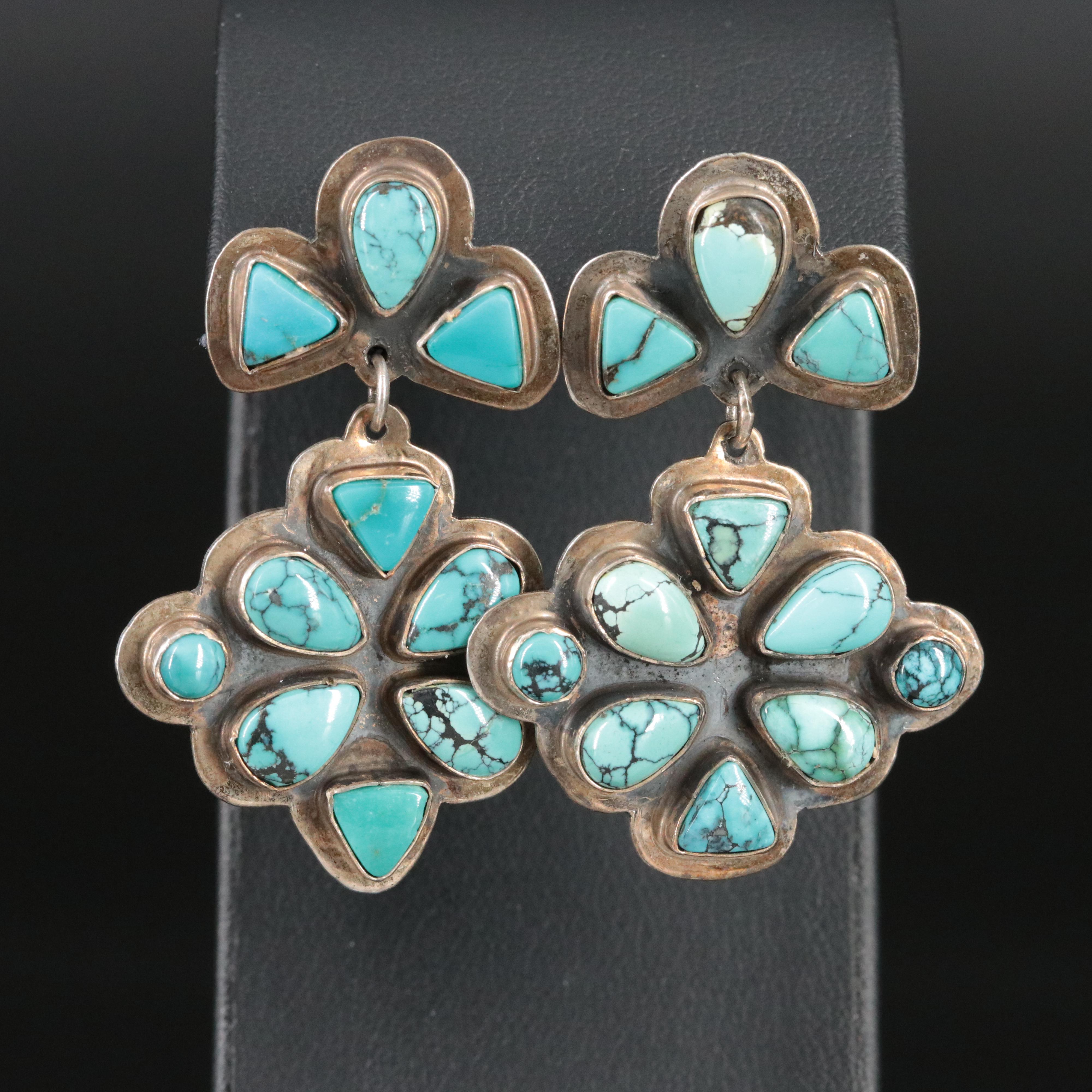 Southwestern Sterling Chandelier Earrings