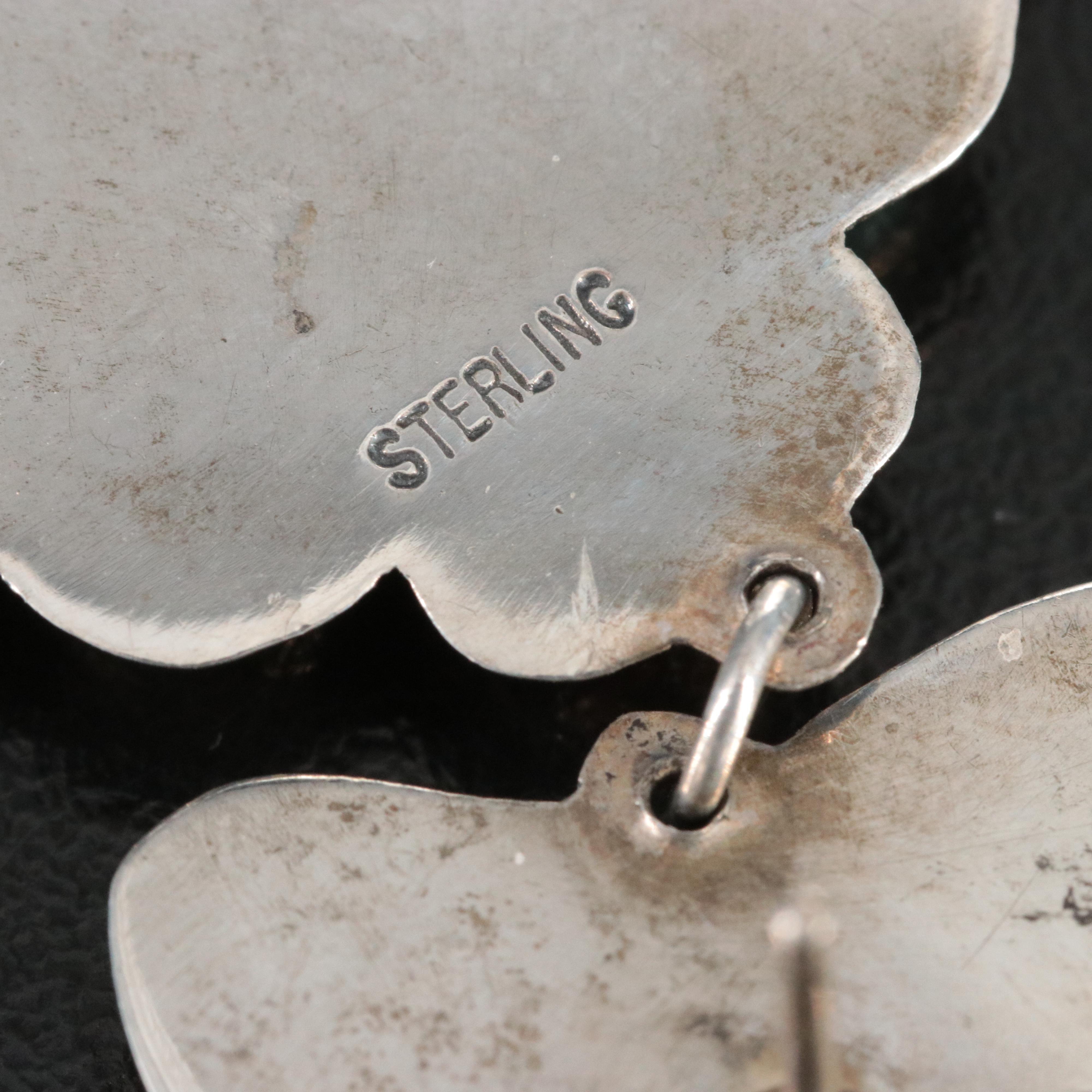 Southwestern Sterling Chandelier Earrings