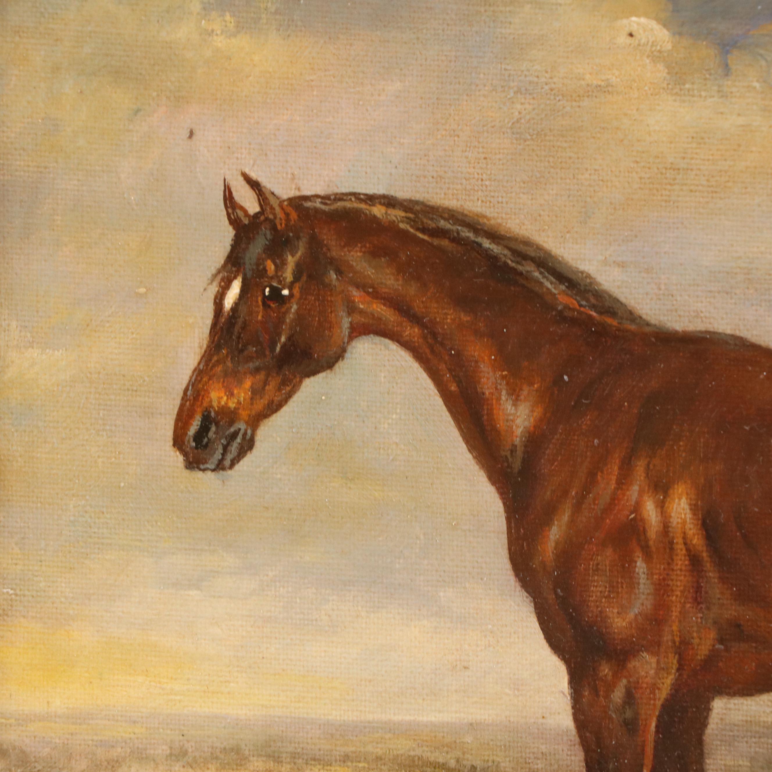 Equine Portrait Oil Painting, Circa 2000