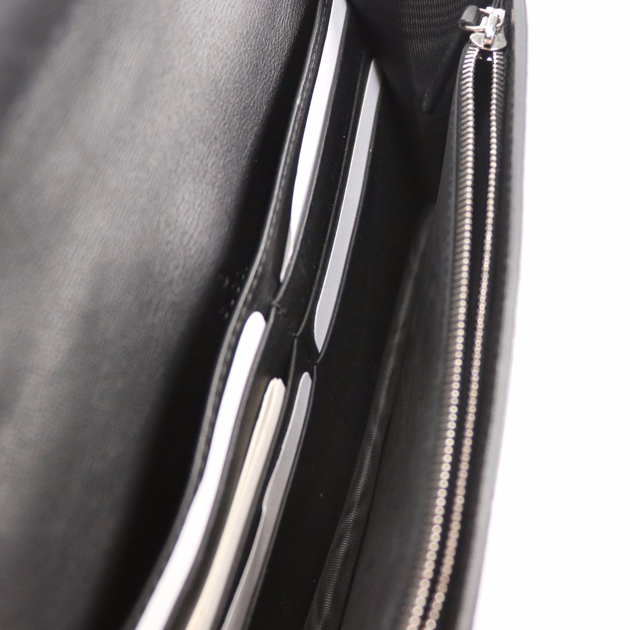 Gucci Chain Strap Clutch Wallet in Black Arabesque GG Supreme Canvas