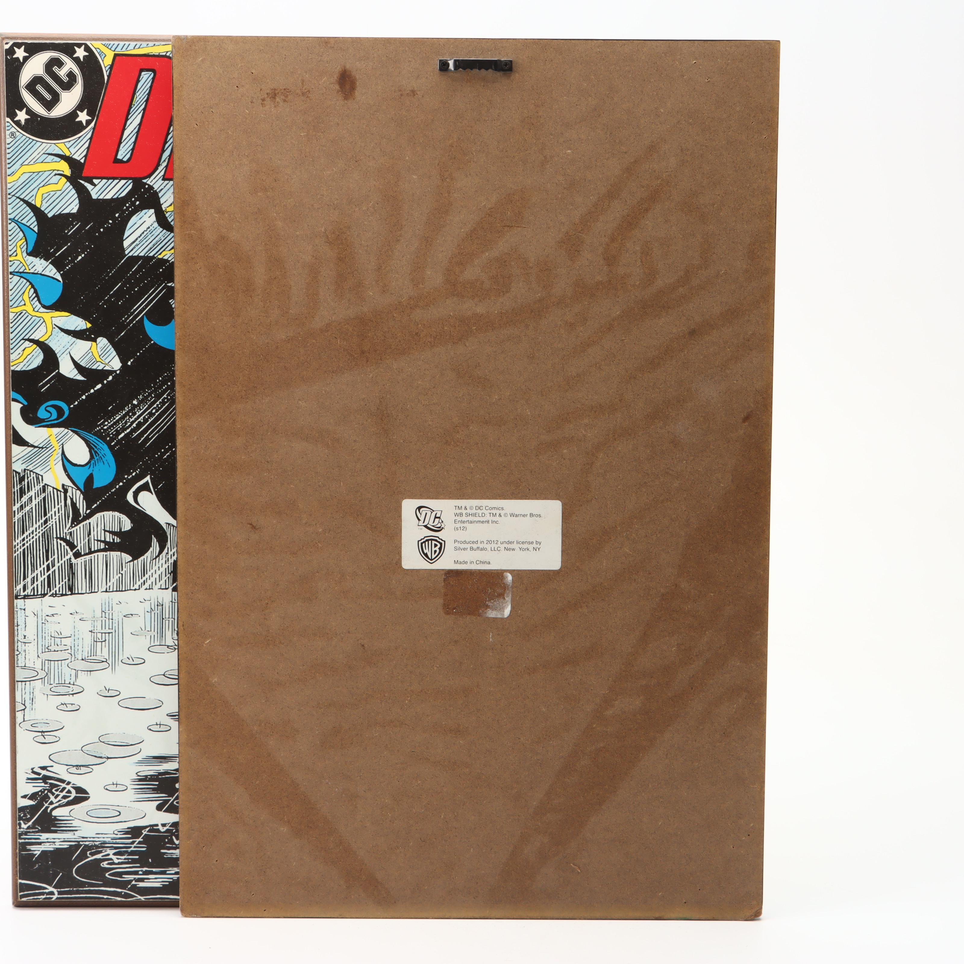 Warner Bros DC Comics Batman Comic Book Cover Wood Signs with Cork Coasters