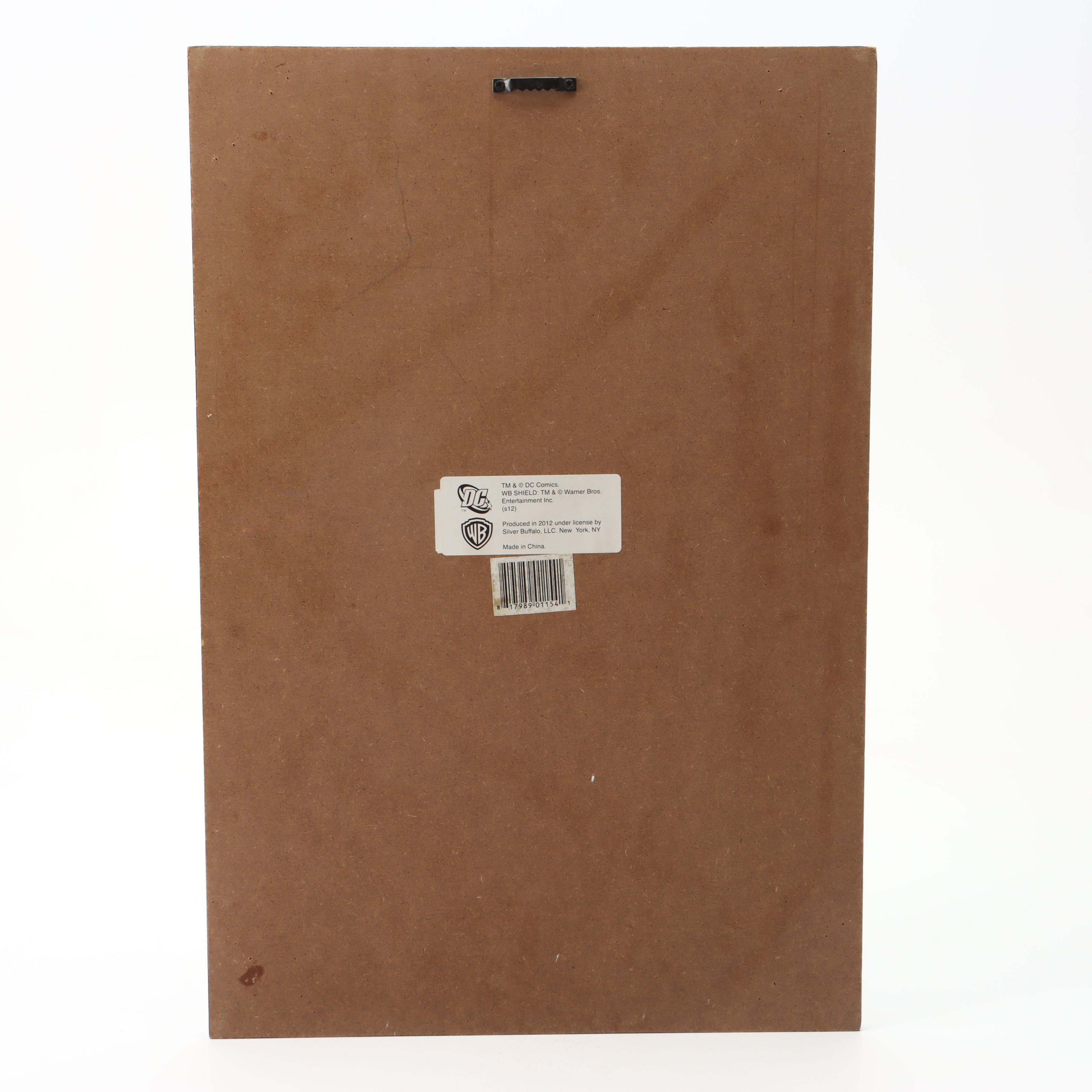 Warner Bros DC Comics Batman Comic Book Cover Wood Signs with Cork Coasters