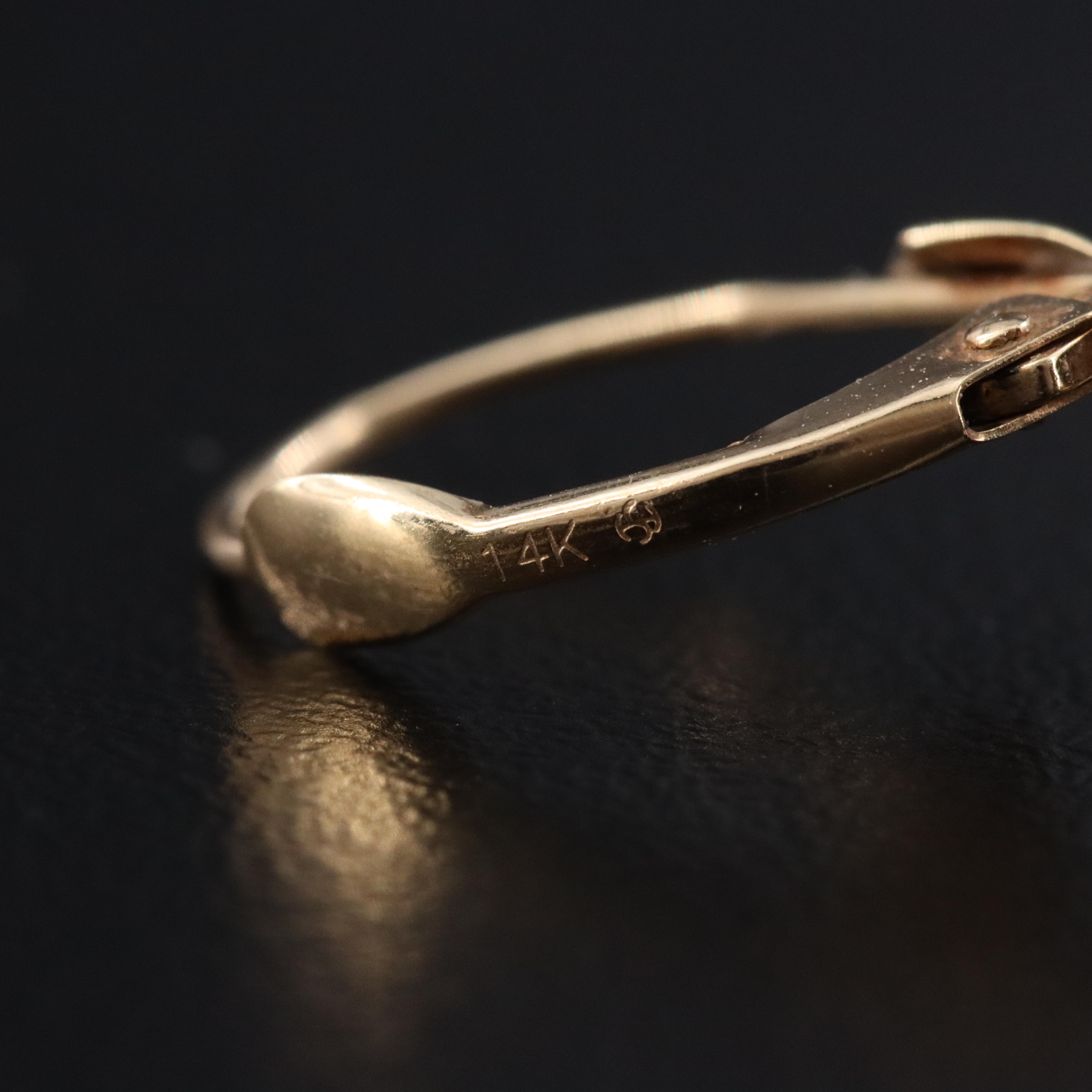 14K Ruby and Sapphire Dangle Earrings