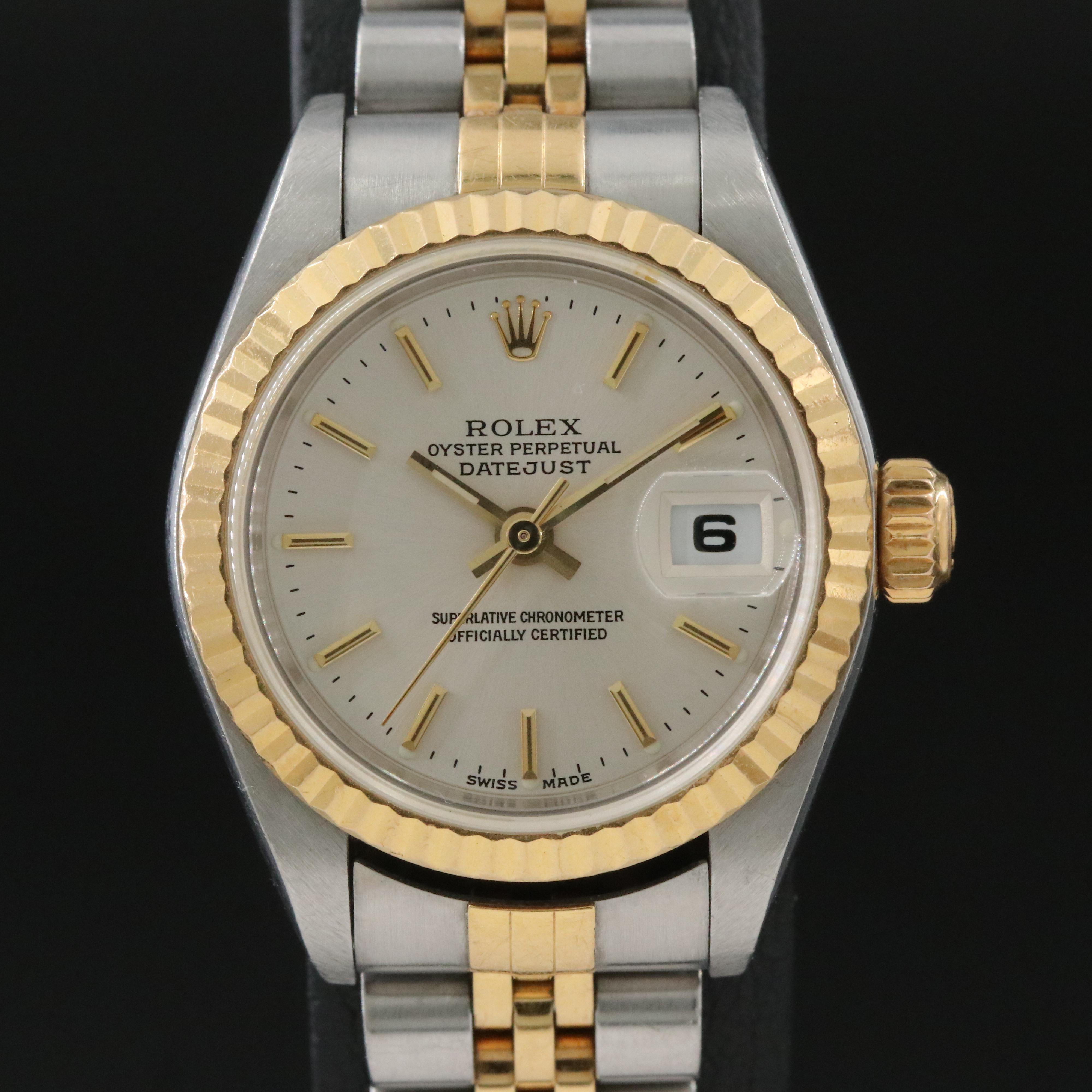 Rolex Datejust 79173 Silver Dial 26mm 18K & Steel Automatic Watch