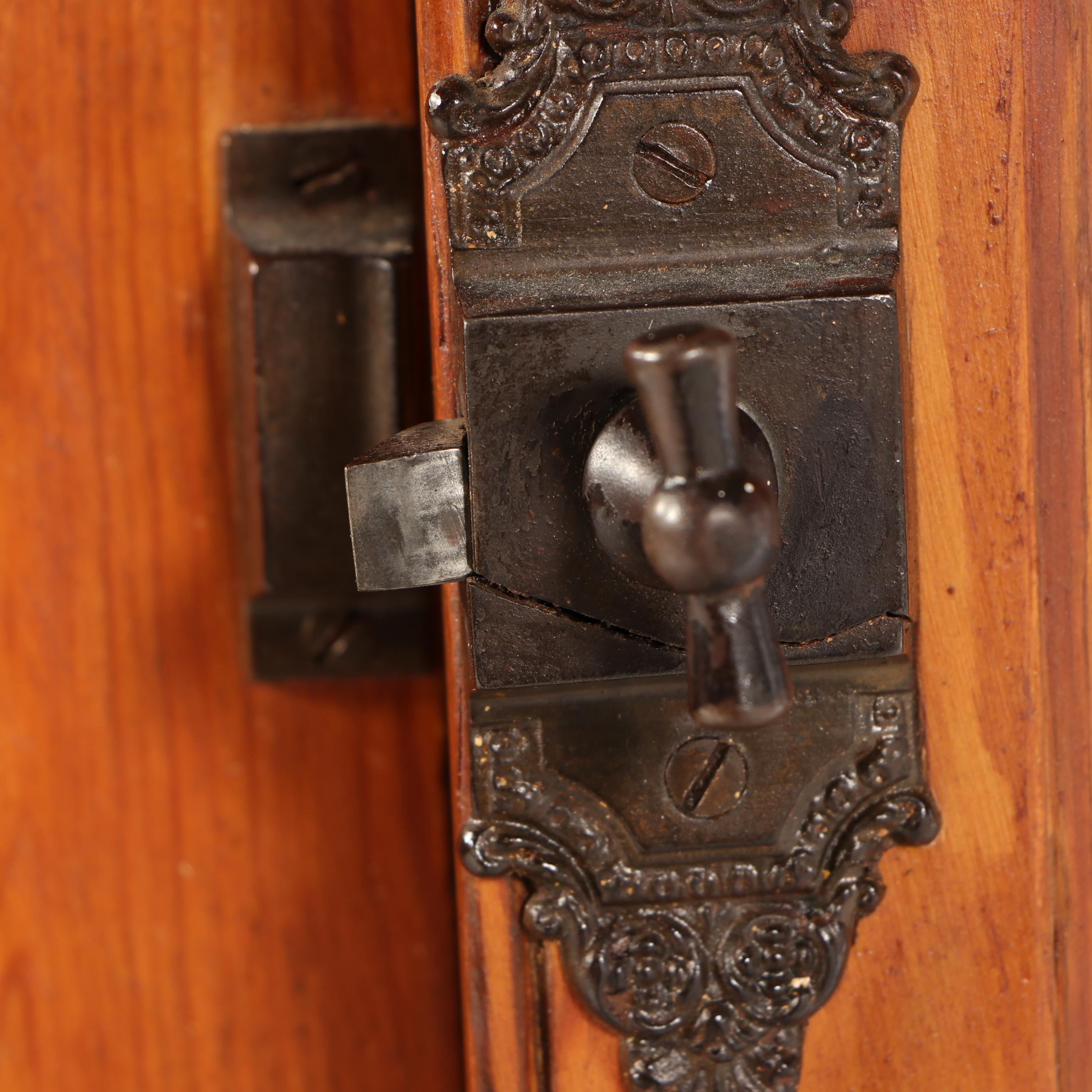 American Yellow Pine China Cabinet, Early 20th Century