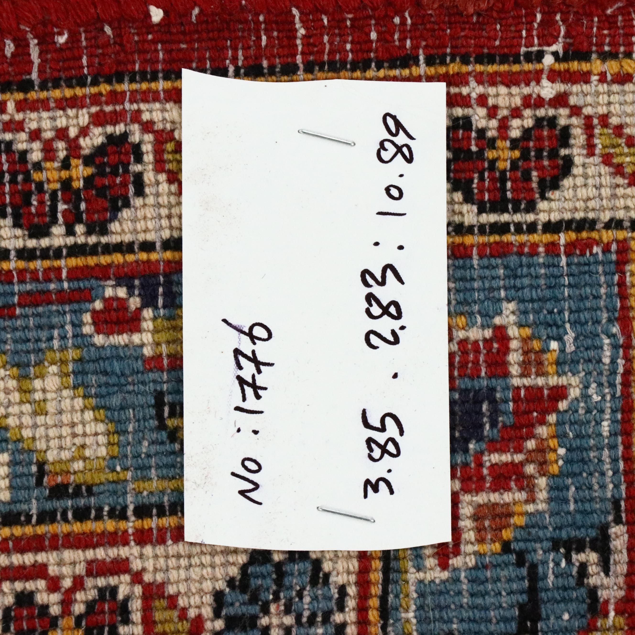 9'6 x 12'9 Hand-Knotted Persian Kashan Room-Sized Rug