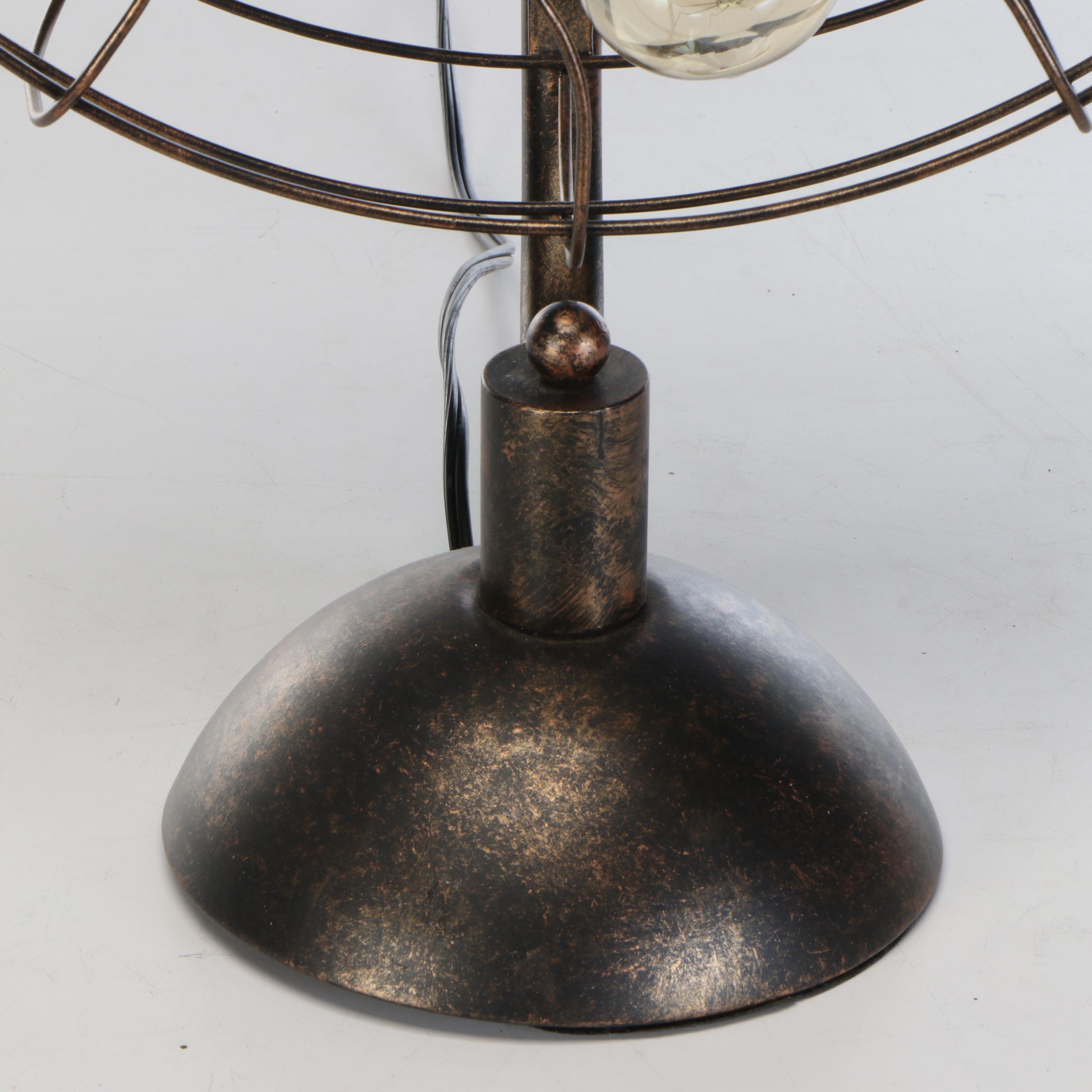 Steampunk Style Table Fan Lamp