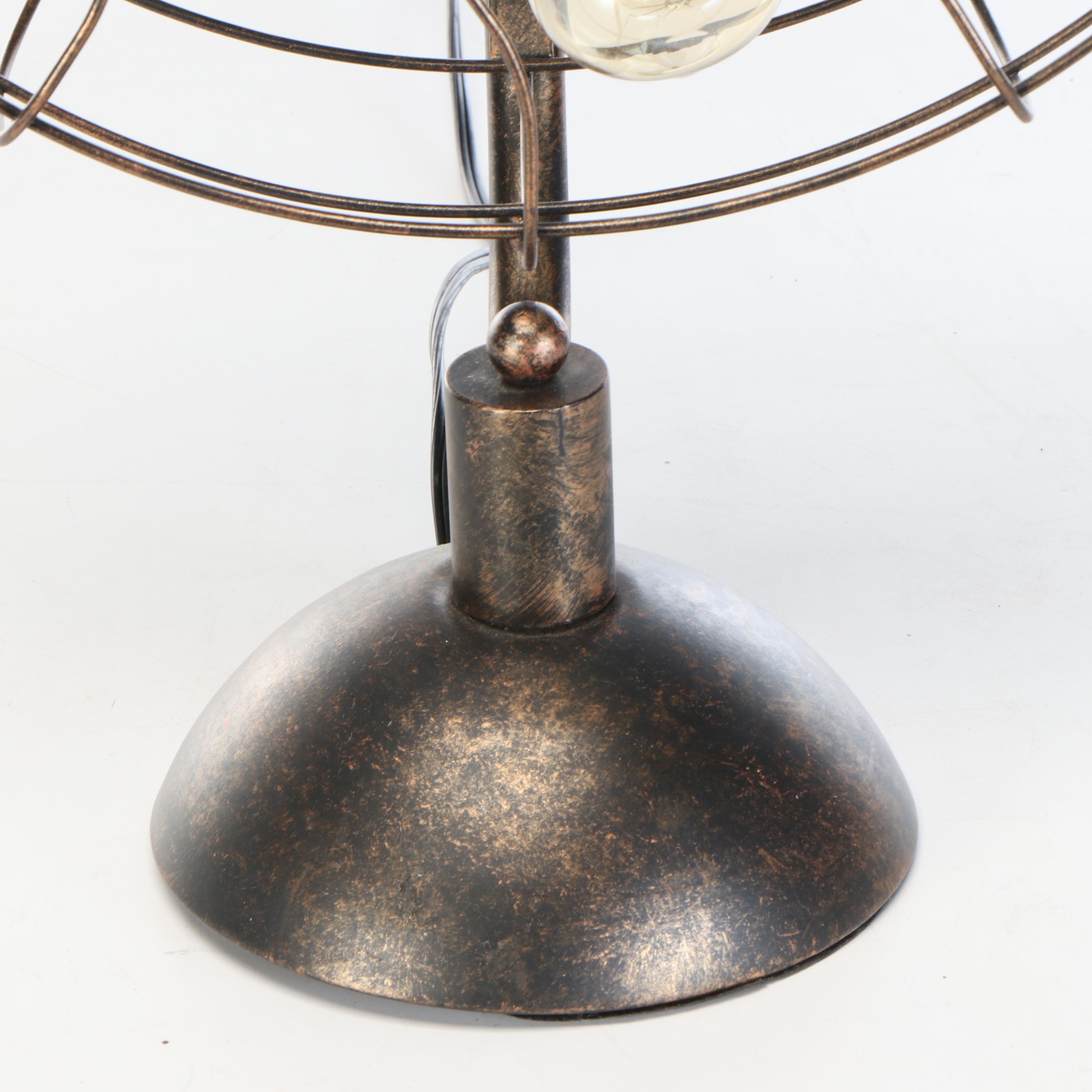Steampunk Style Table Fan Lamp