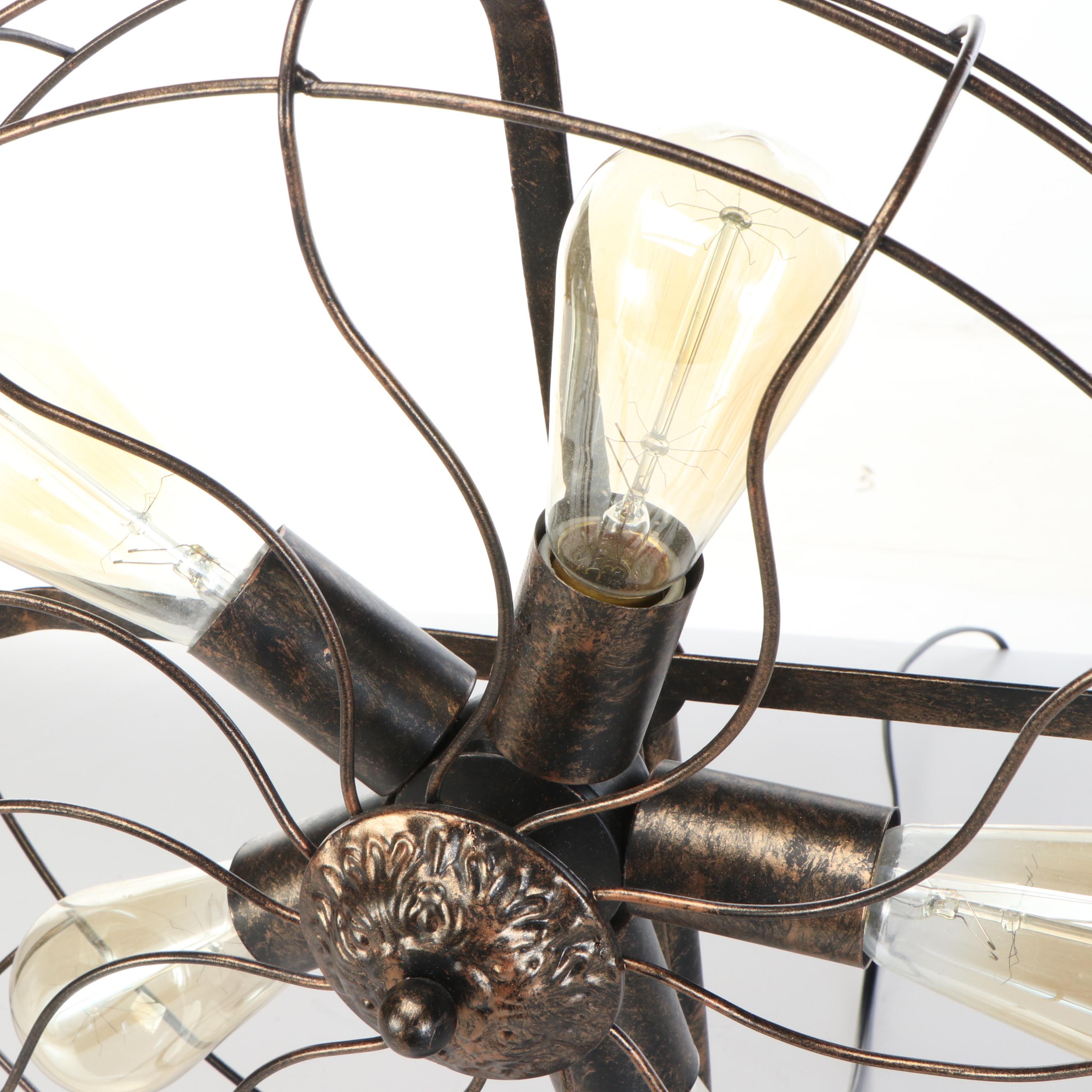 Steampunk Style Table Fan Lamp