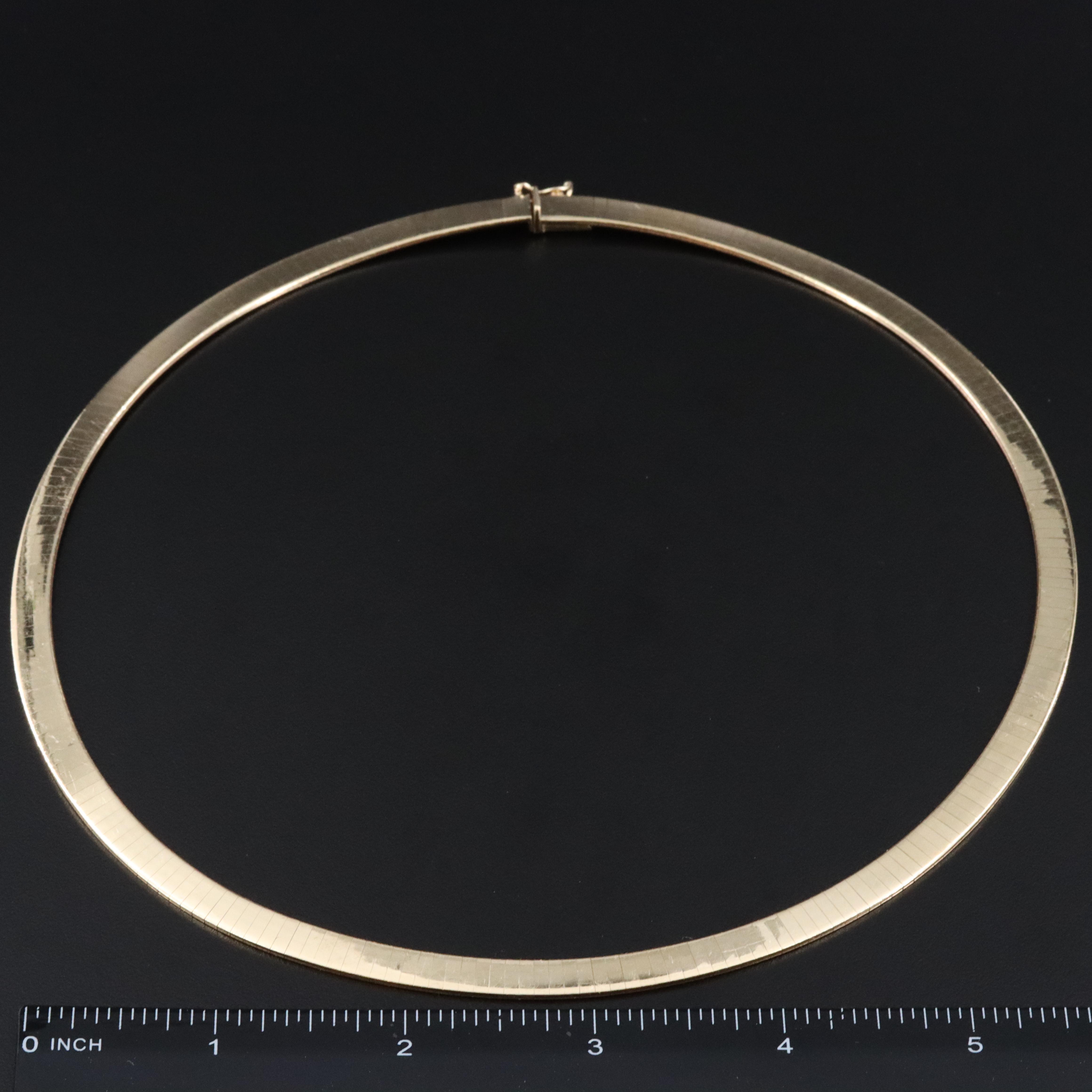 14K Flat Omega Necklace