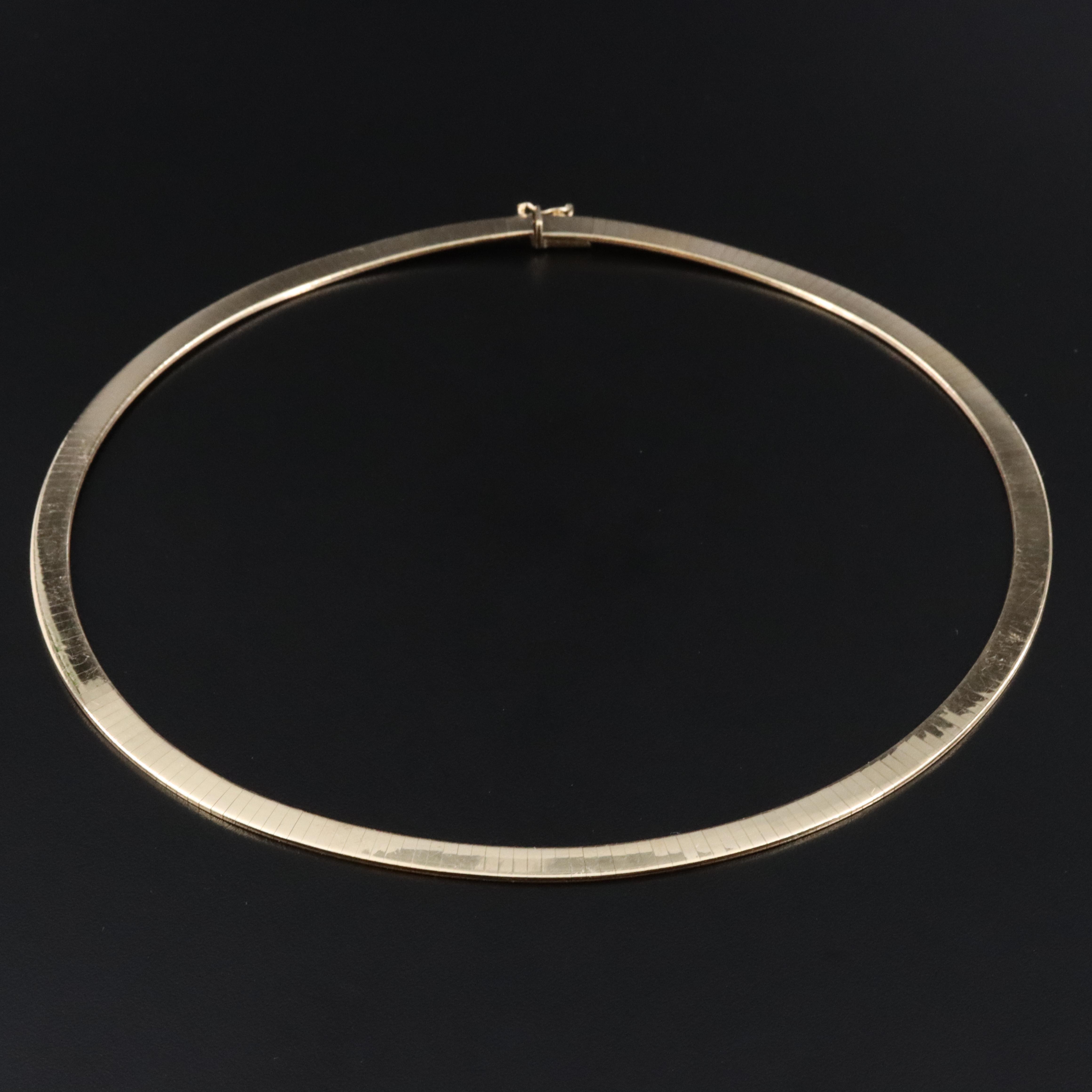14K Flat Omega Necklace