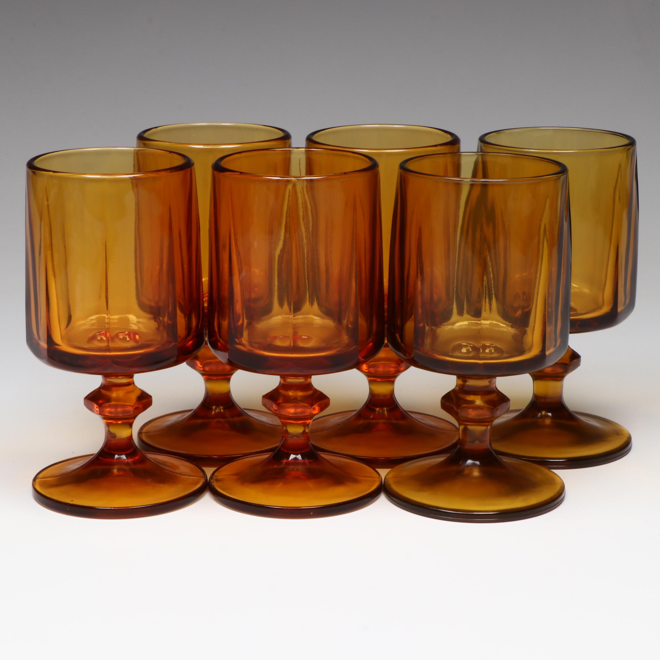 Amber Glass Stemware