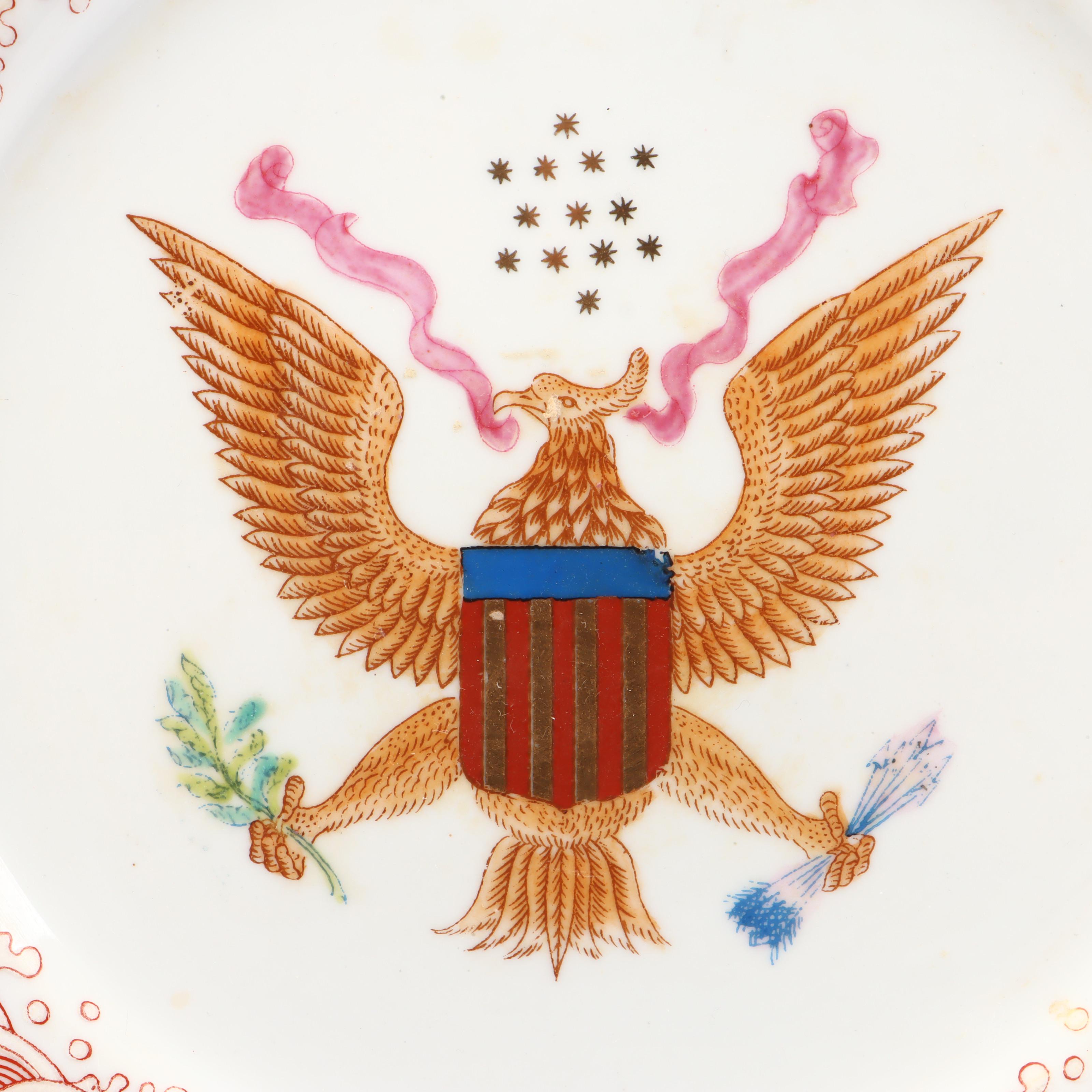 Chinese Export American Armorial Porcelain Decorative Plate