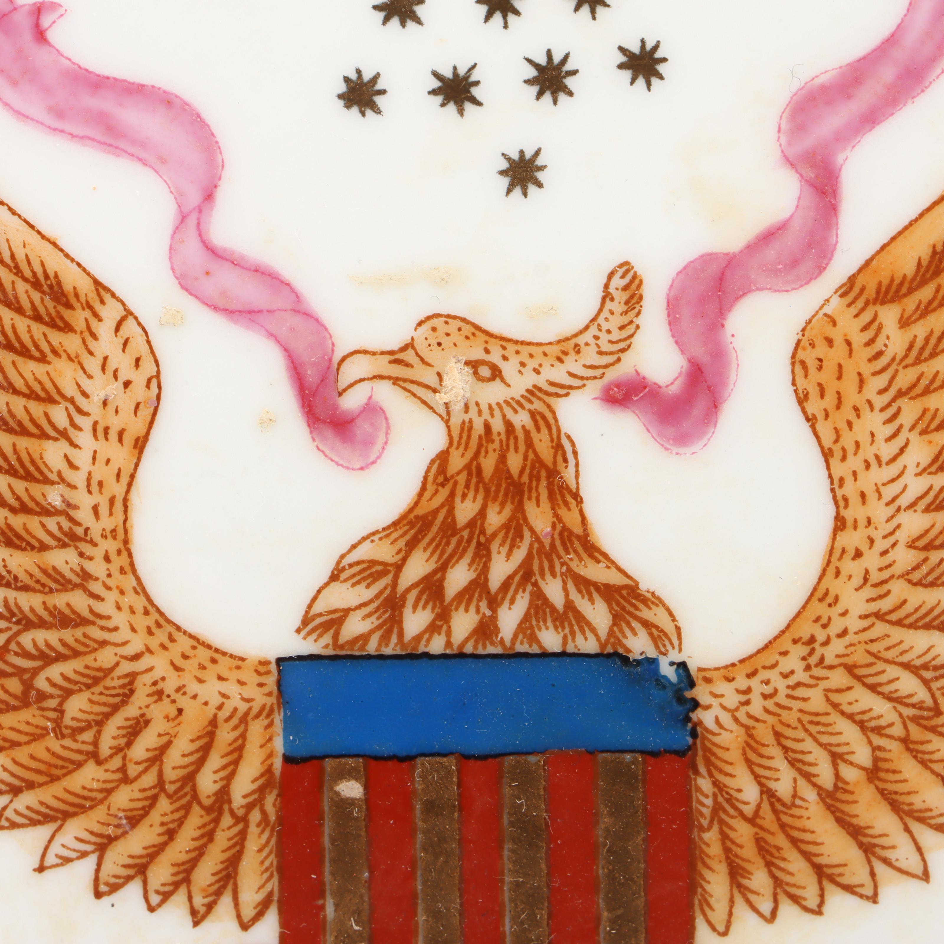 Chinese Export American Armorial Porcelain Decorative Plate