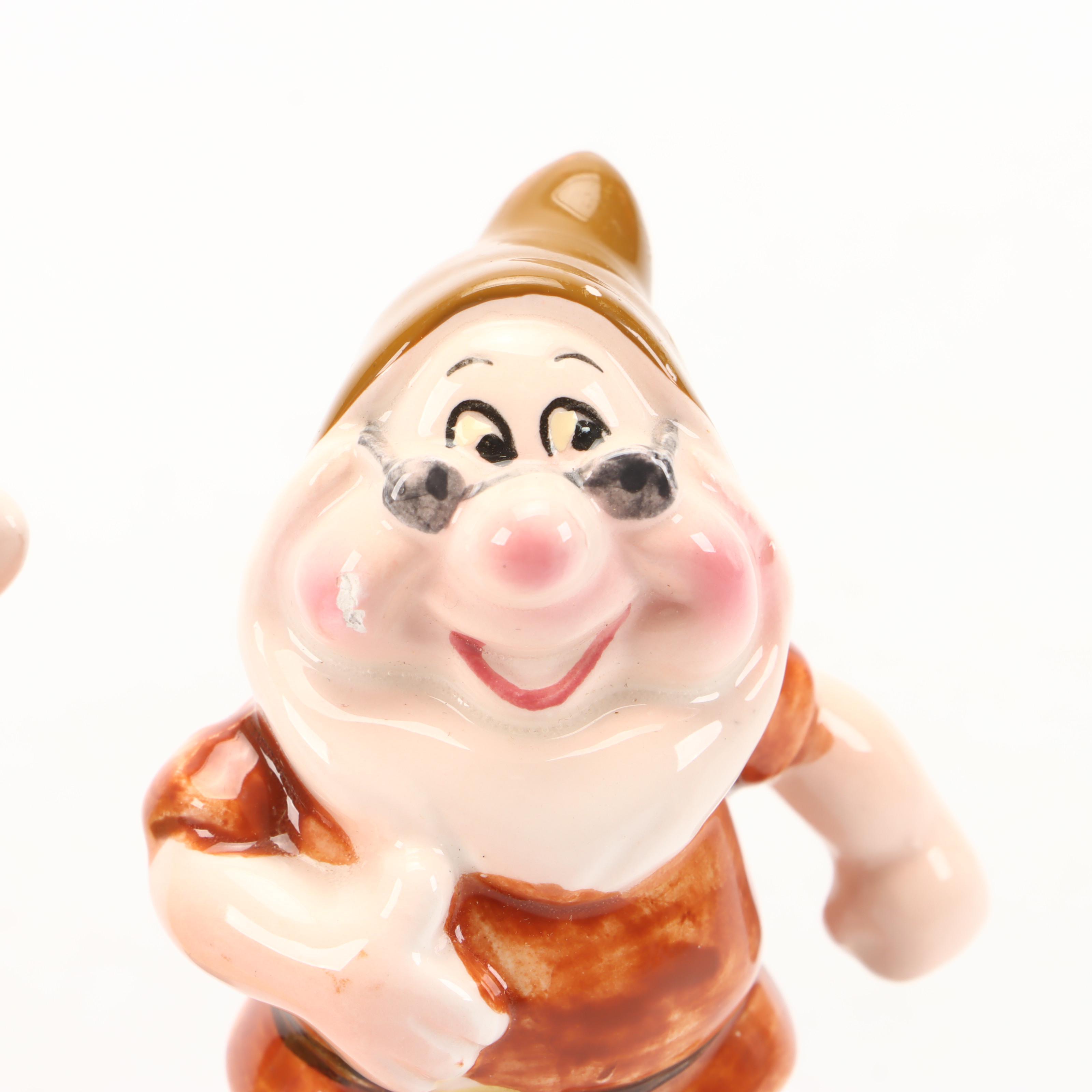 Walt Disney Classics "Snow White and Dopey" Ceramic Figurine with Others
