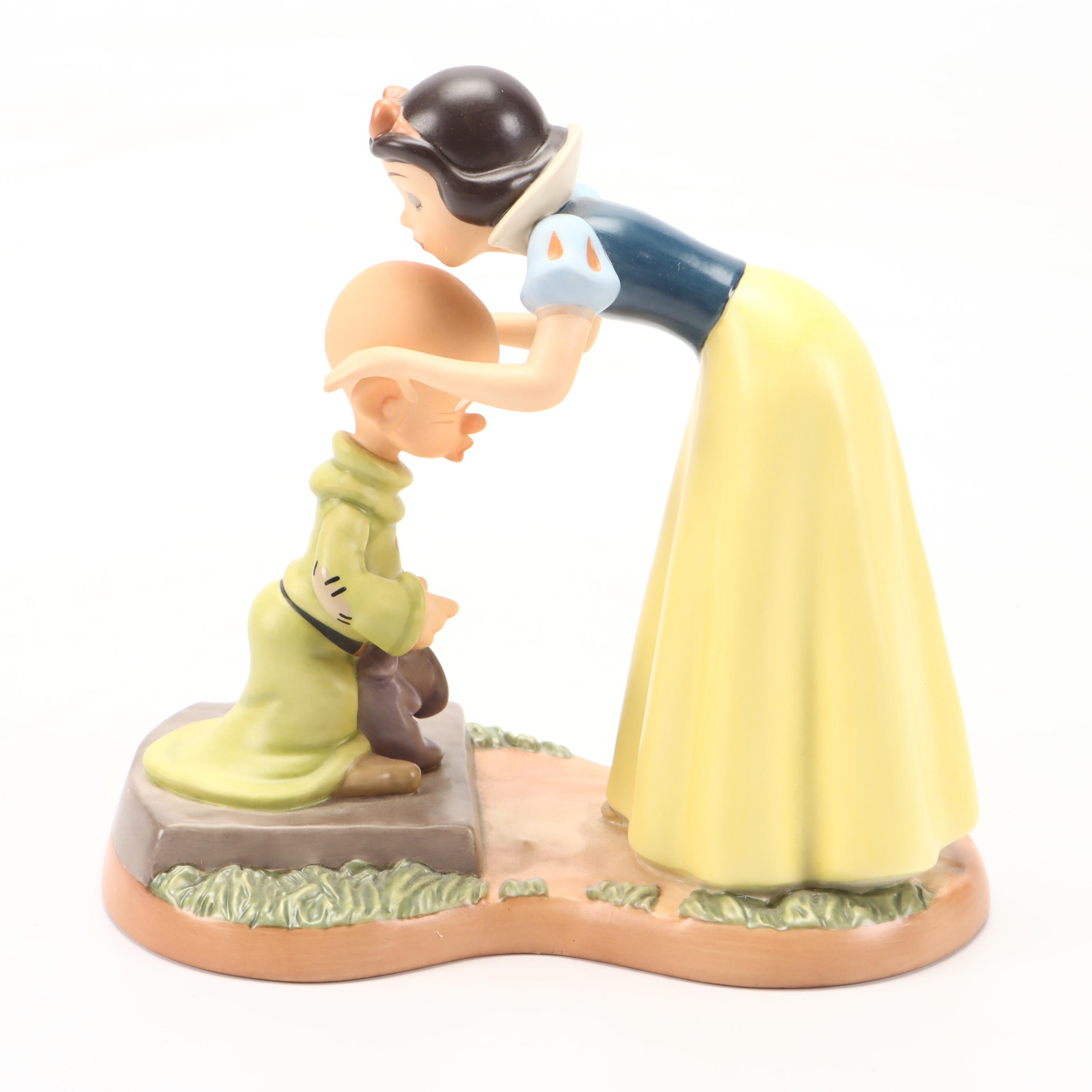 Walt Disney Classics "Snow White and Dopey" Ceramic Figurine with Others