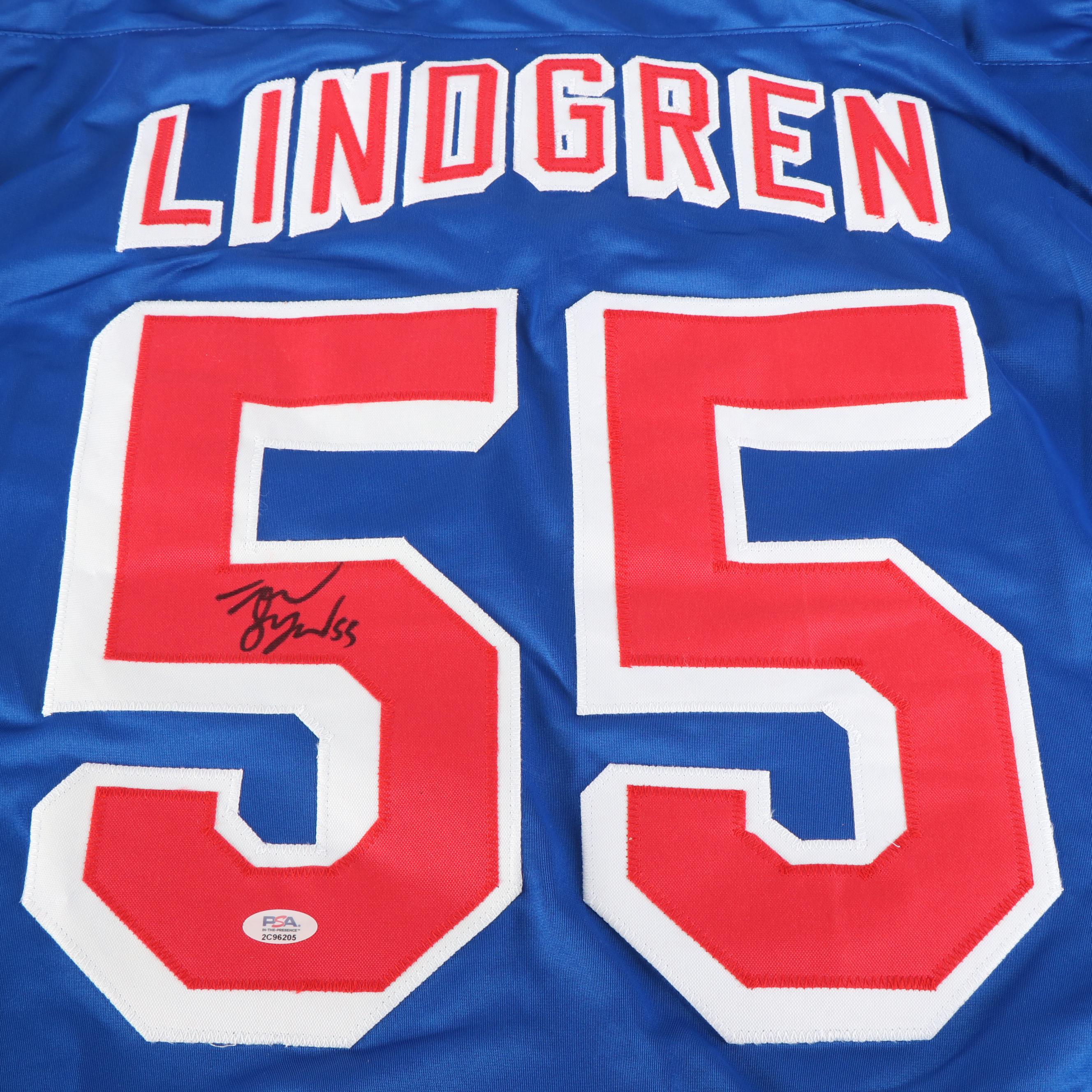 Ryan Lindgren Signed New York Rangers Hockey Jersey, PSA