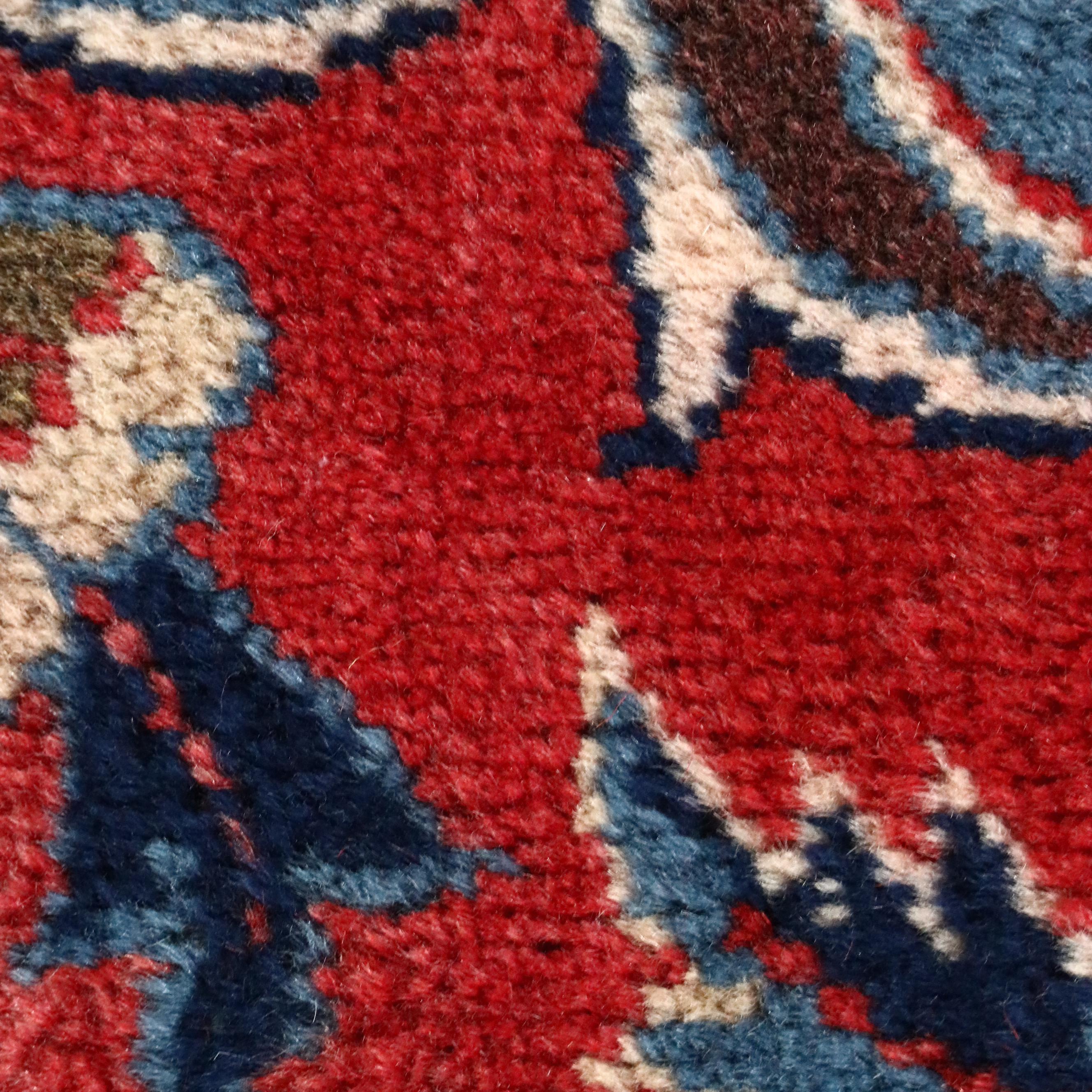 6'5 x 11'5 Hand-Knotted Persian Mashhad Remnant Area Rug