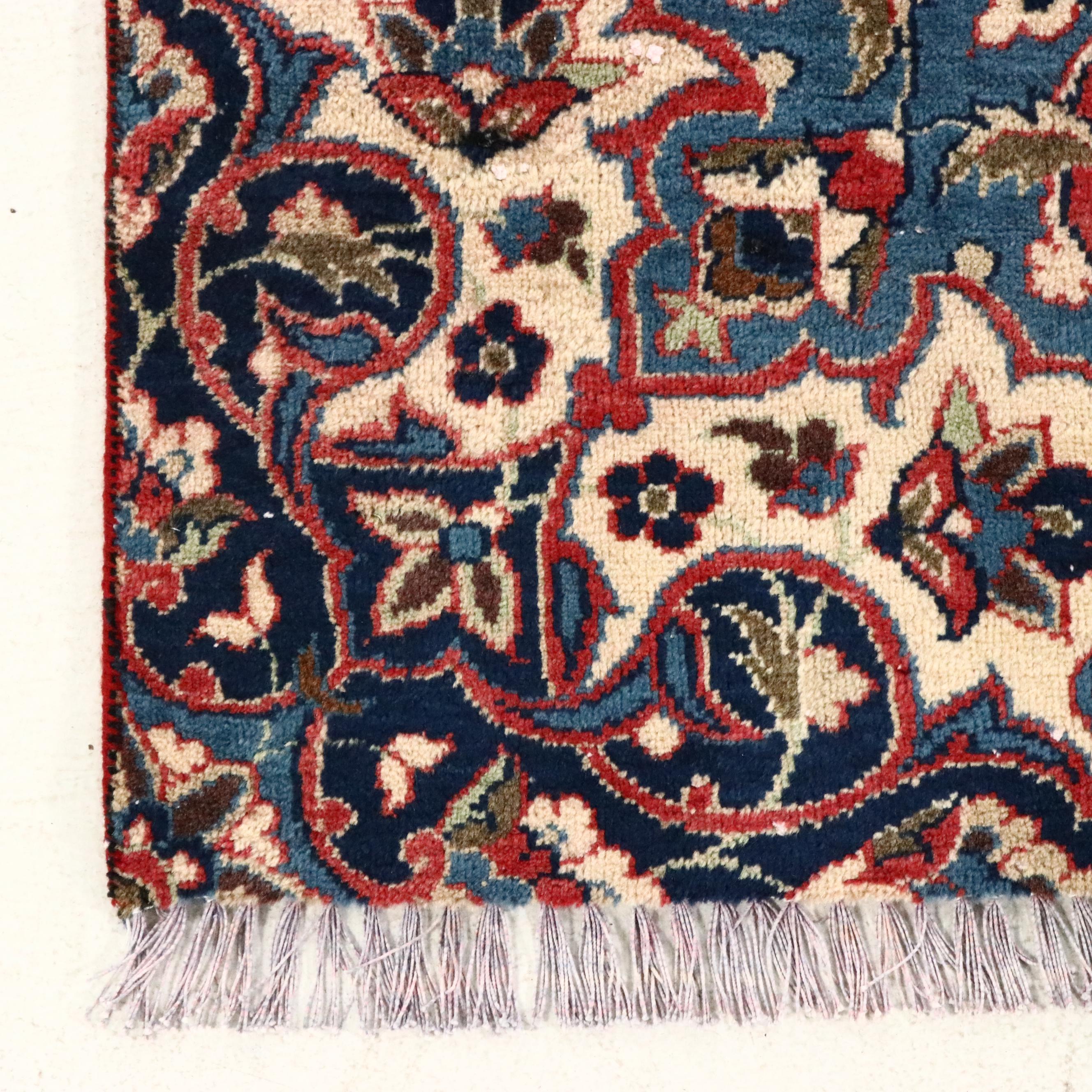 6'5 x 11'5 Hand-Knotted Persian Mashhad Remnant Area Rug