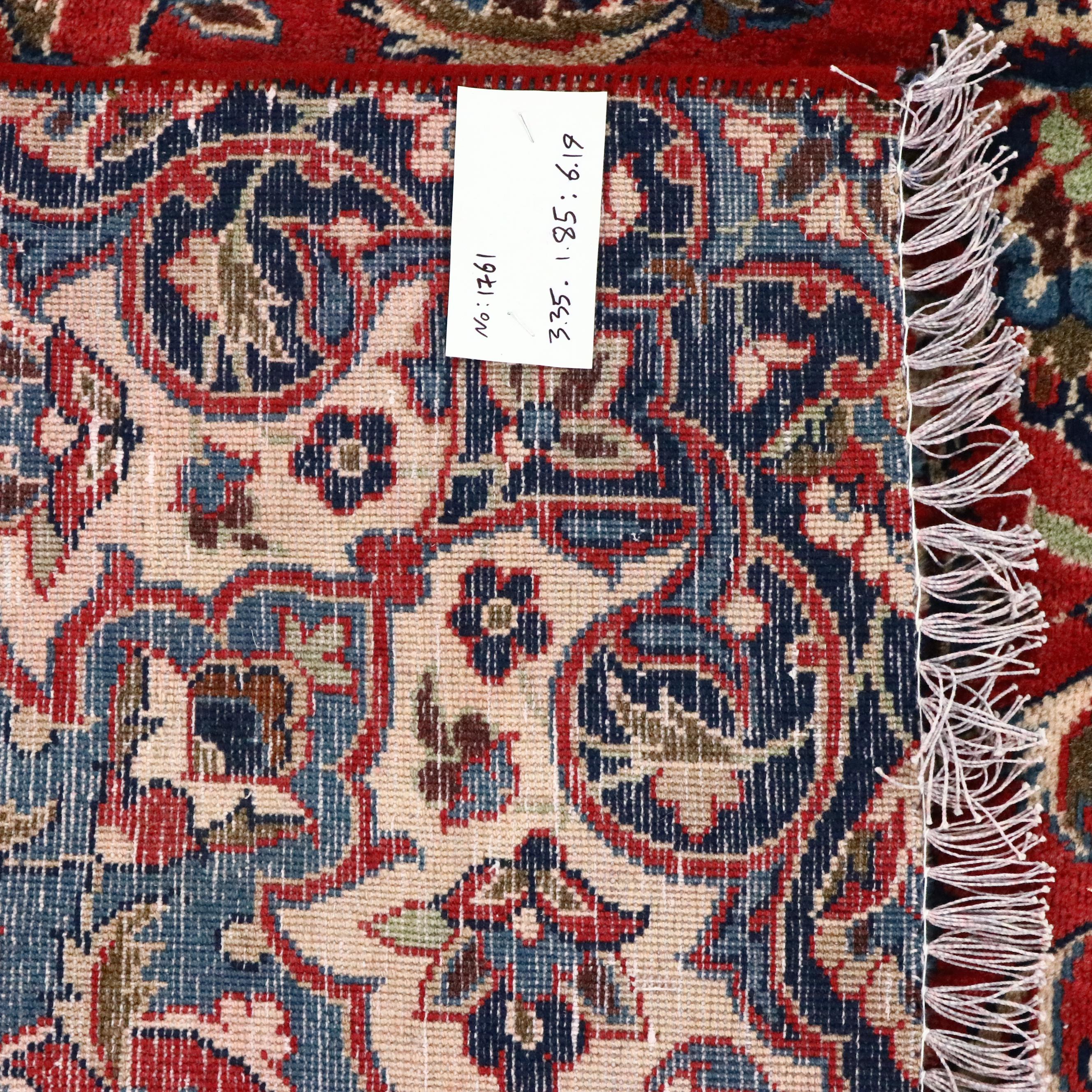 6'5 x 11'5 Hand-Knotted Persian Mashhad Remnant Area Rug