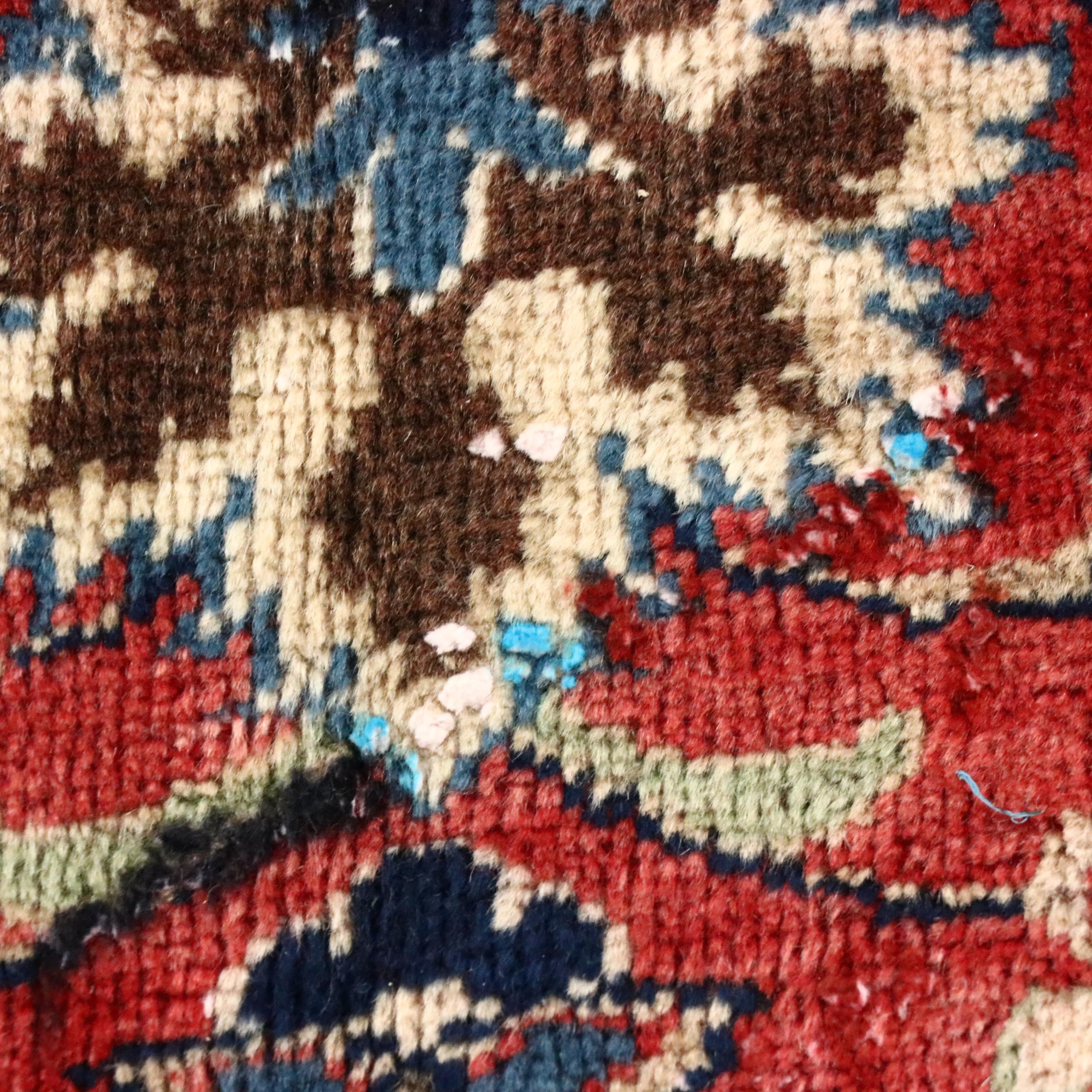 6'5 x 11'5 Hand-Knotted Persian Mashhad Remnant Area Rug