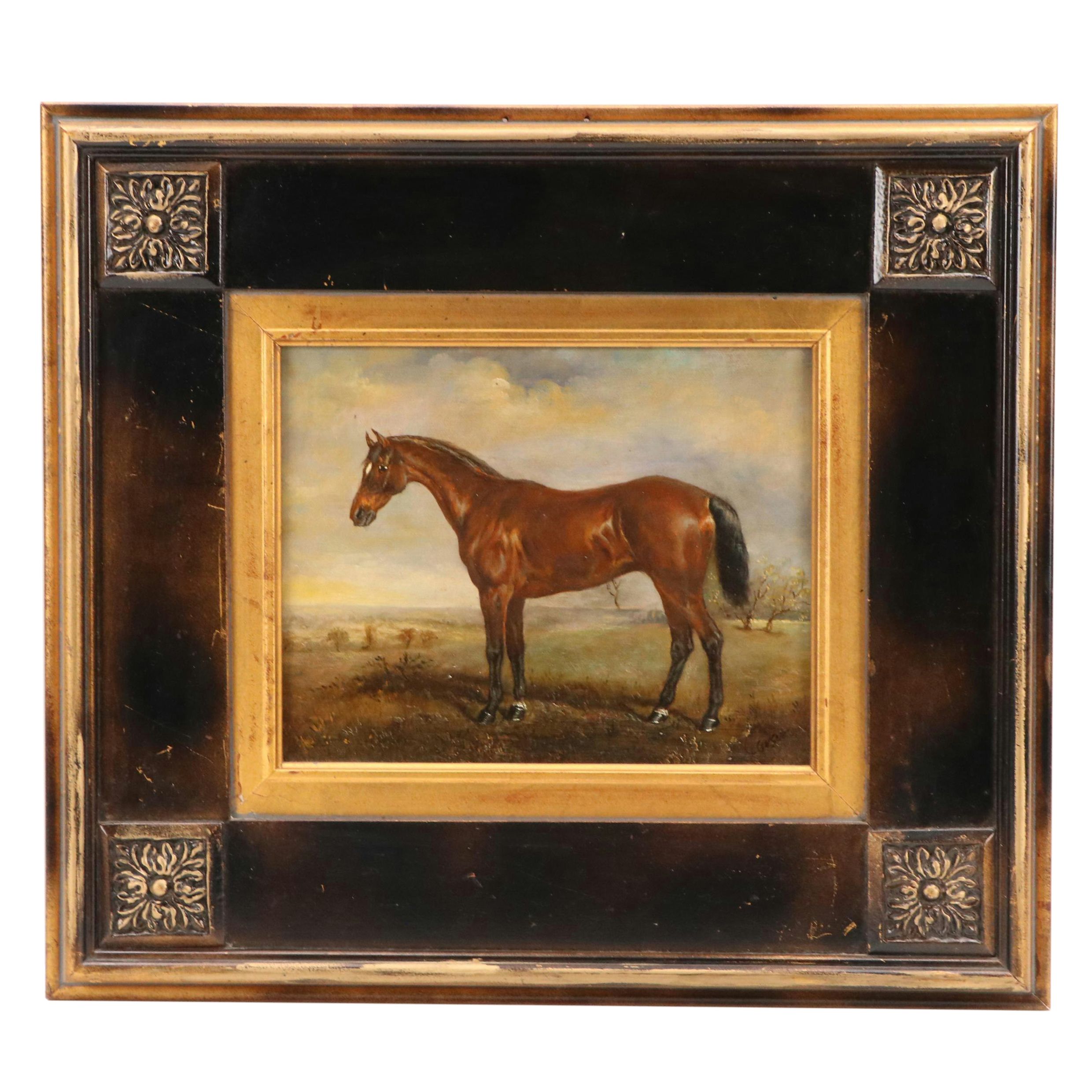 Equine Portrait Oil Painting, Circa 2000
