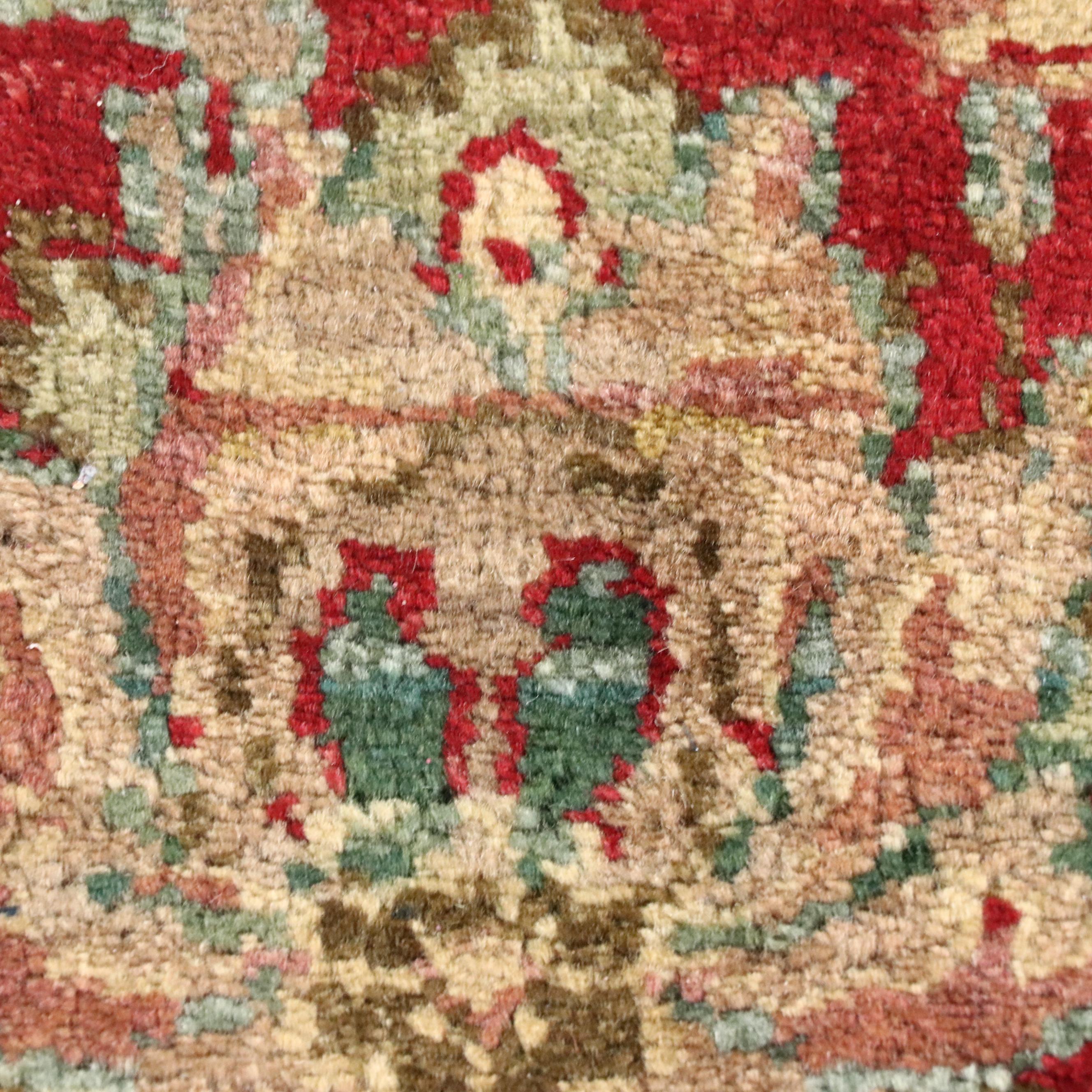8'2 x 8'1 Hand-Knotted Indian Peshawar Square Area Rug