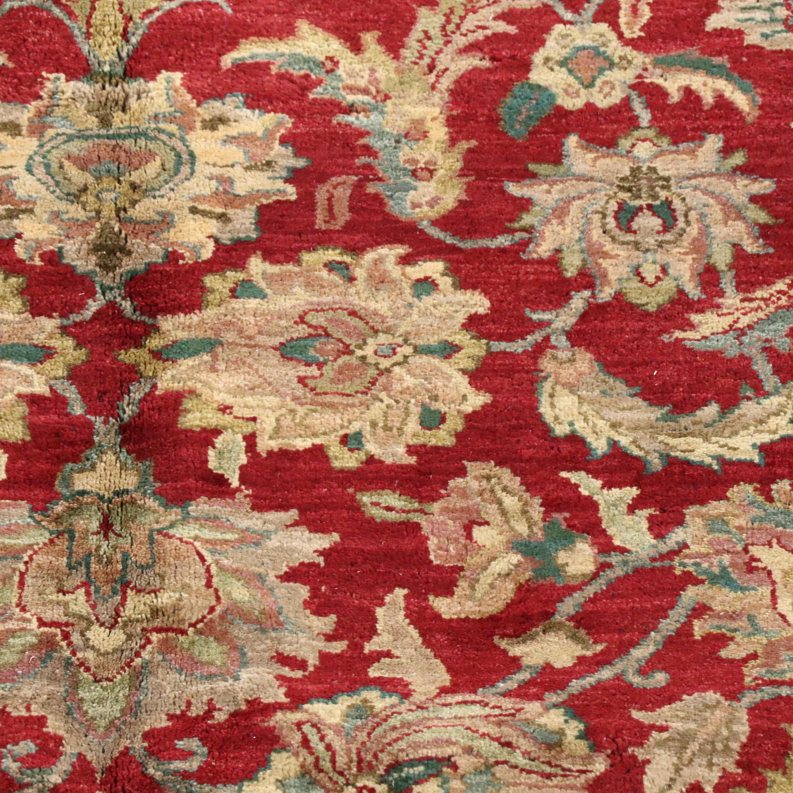 8'2 x 8'1 Hand-Knotted Indian Peshawar Square Area Rug