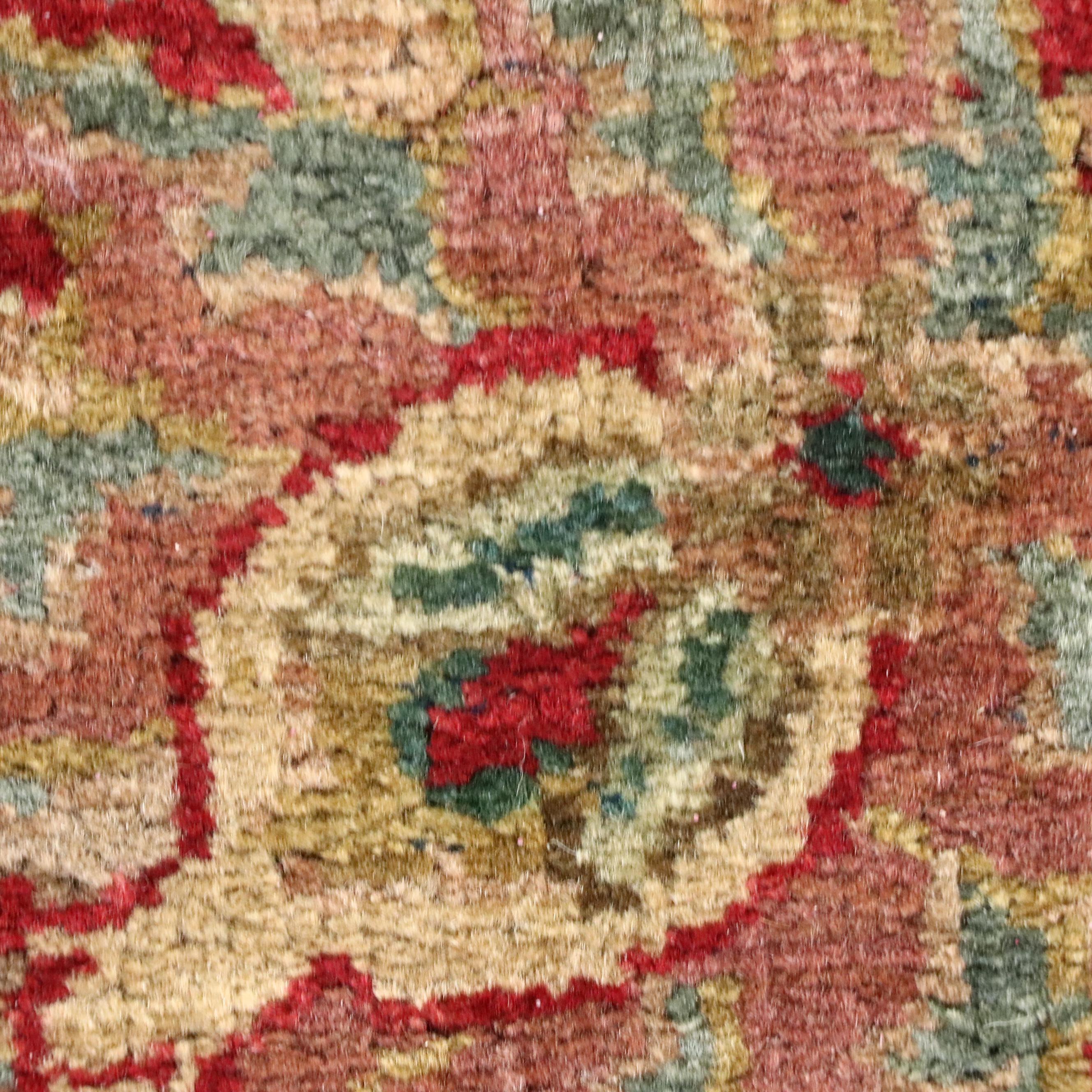 8'2 x 8'1 Hand-Knotted Indian Peshawar Square Area Rug