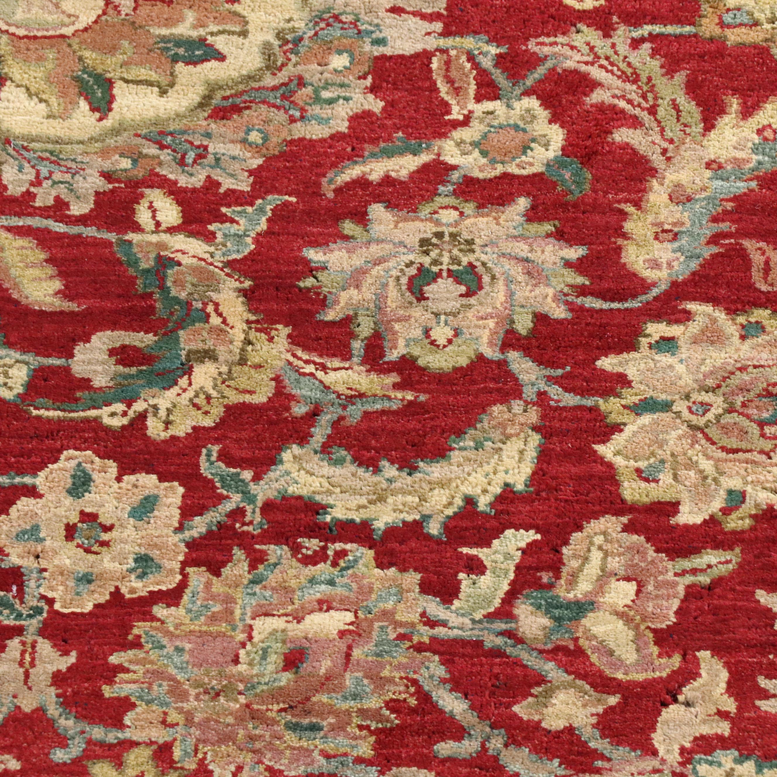 8'2 x 8'1 Hand-Knotted Indian Peshawar Square Area Rug