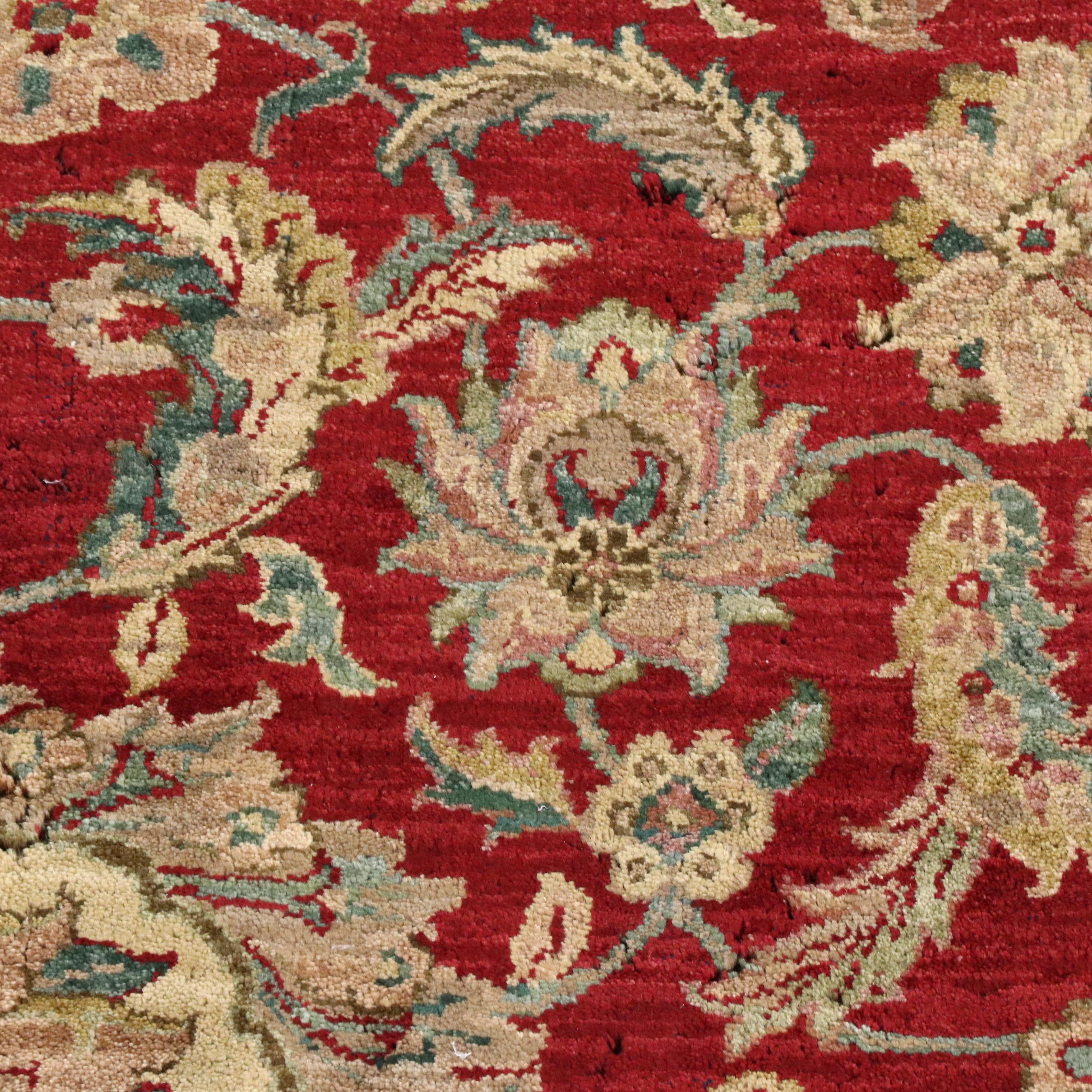 8'2 x 8'1 Hand-Knotted Indian Peshawar Square Area Rug