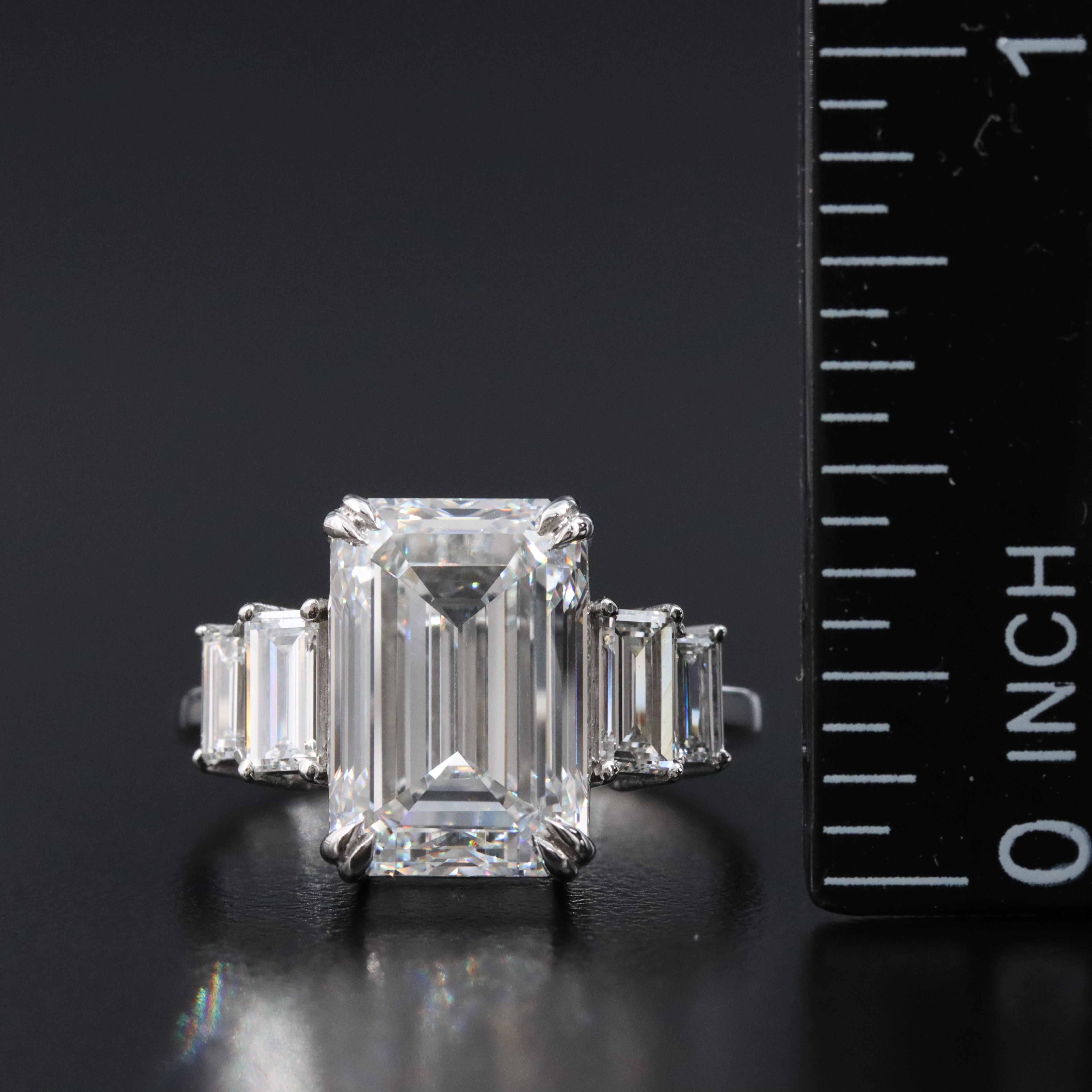 Platinum 6.25 CTW Lab Grown Diamond Ring with IGI Report
