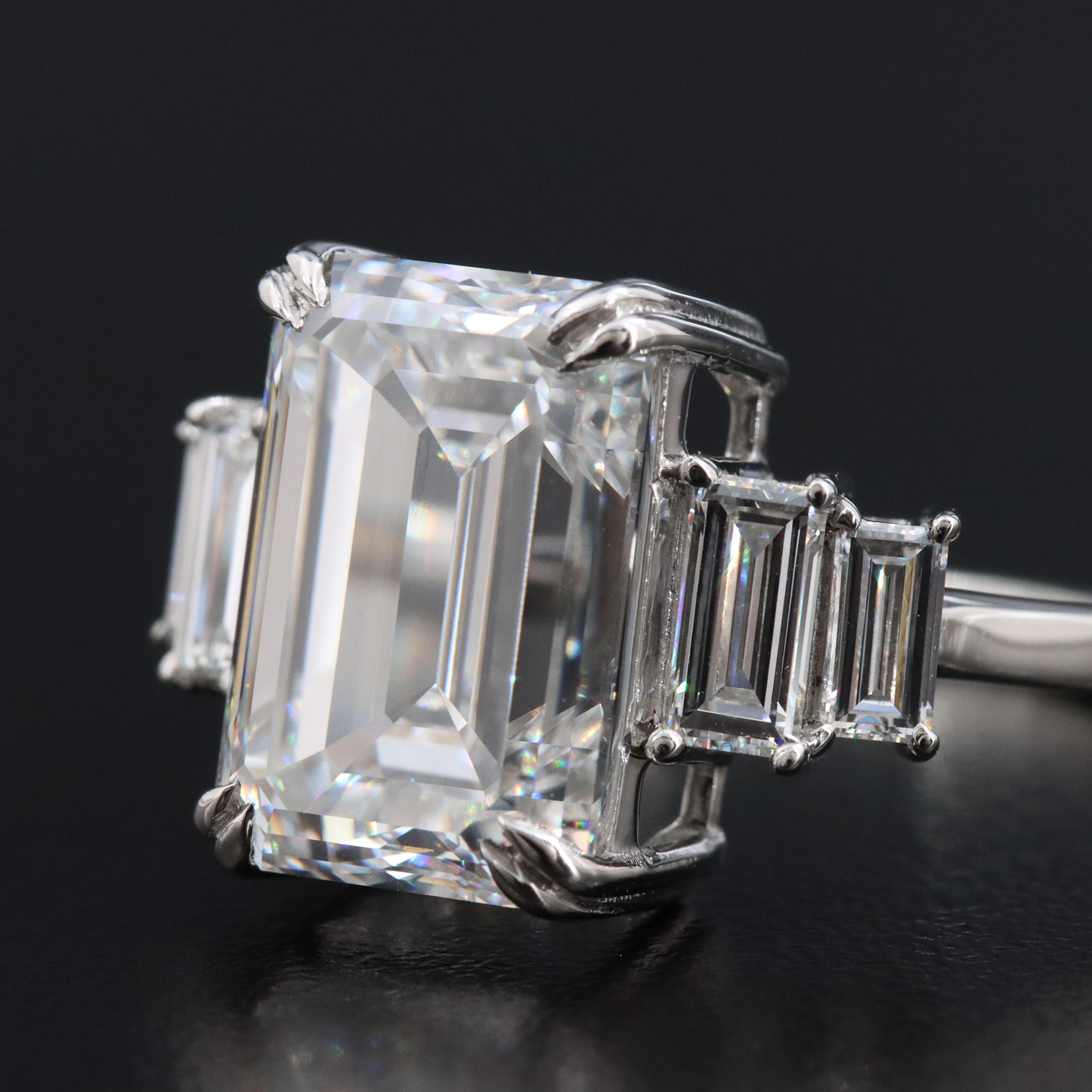 Platinum 6.25 CTW Lab Grown Diamond Ring with IGI Report