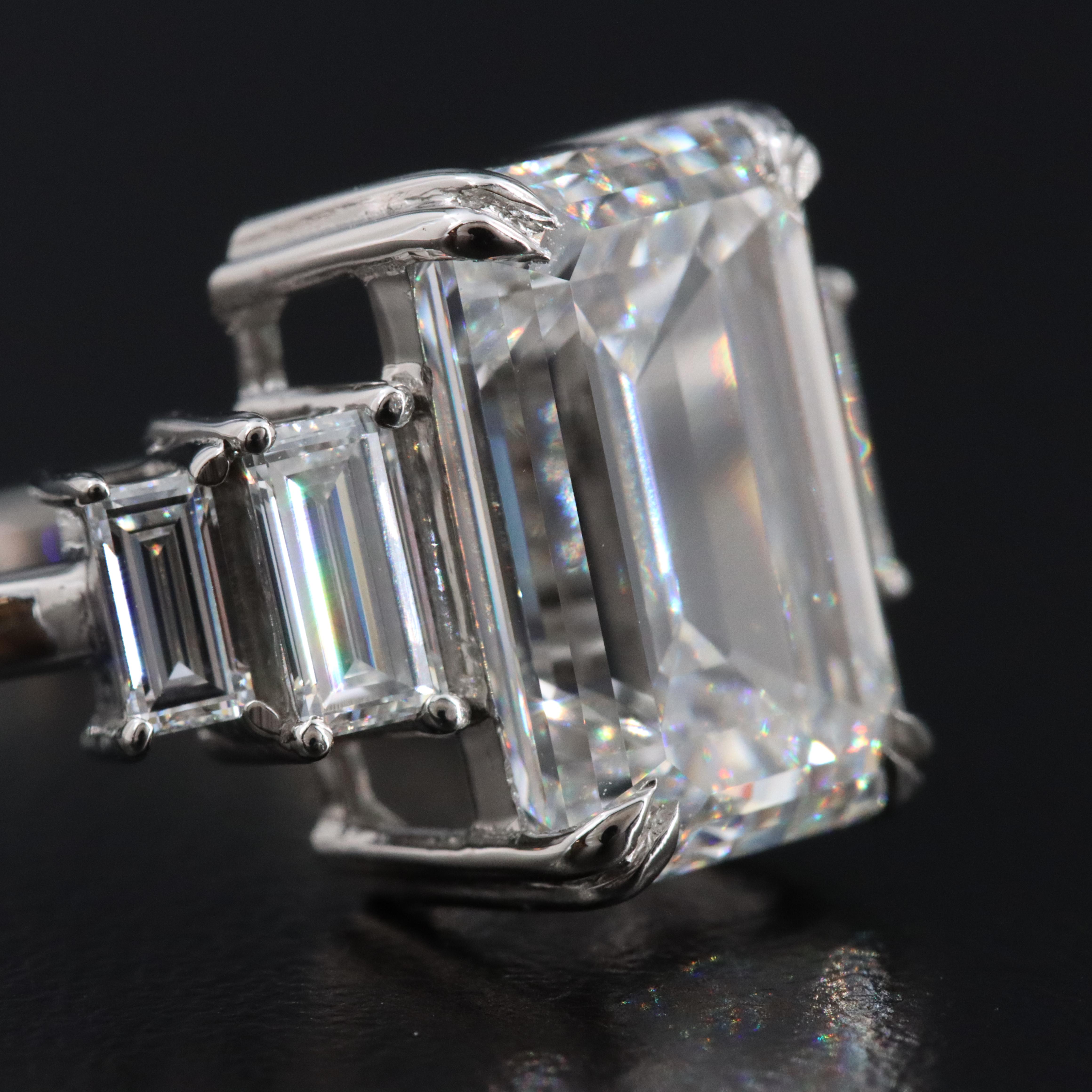 Platinum 6.25 CTW Lab Grown Diamond Ring with IGI Report