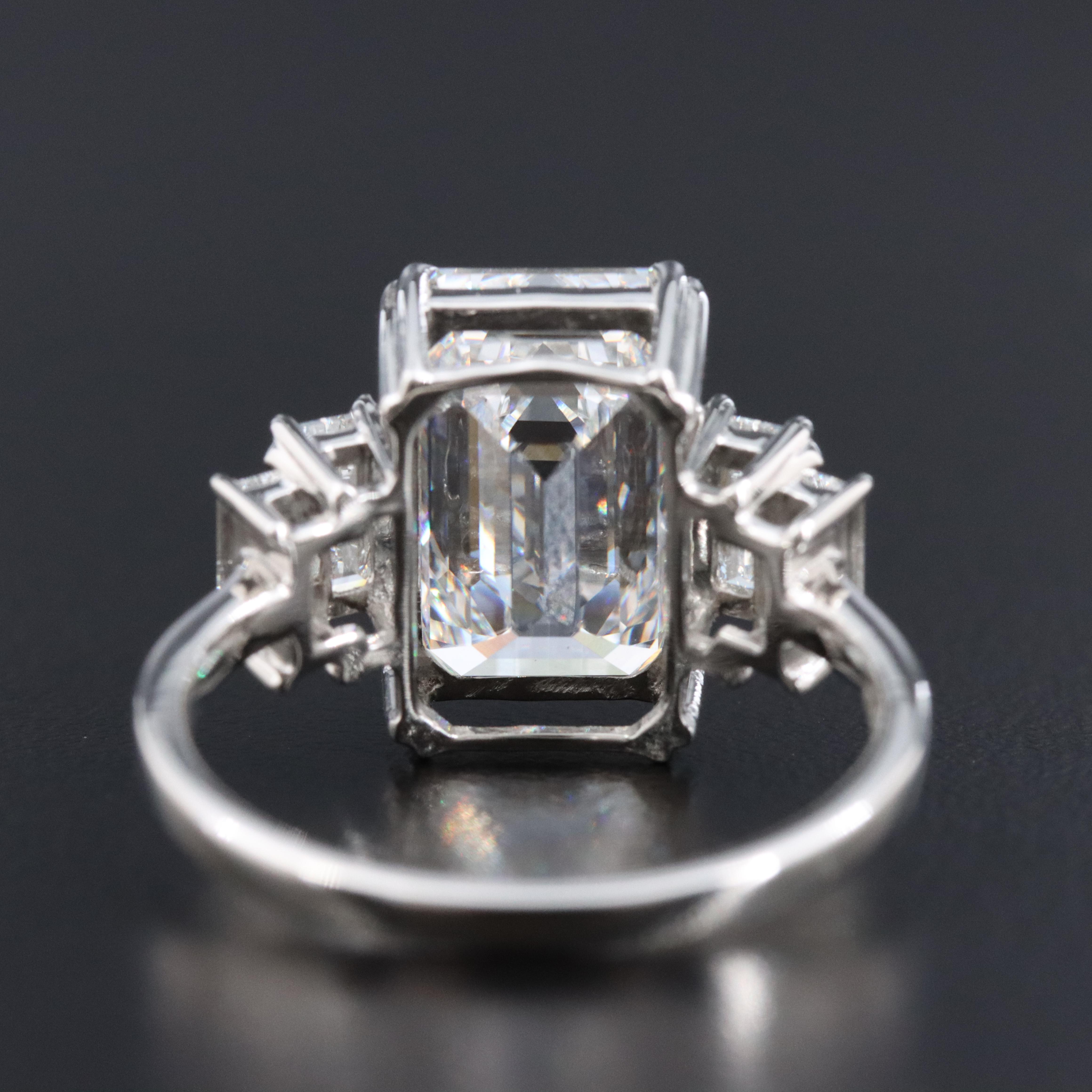 Platinum 6.25 CTW Lab Grown Diamond Ring with IGI Report
