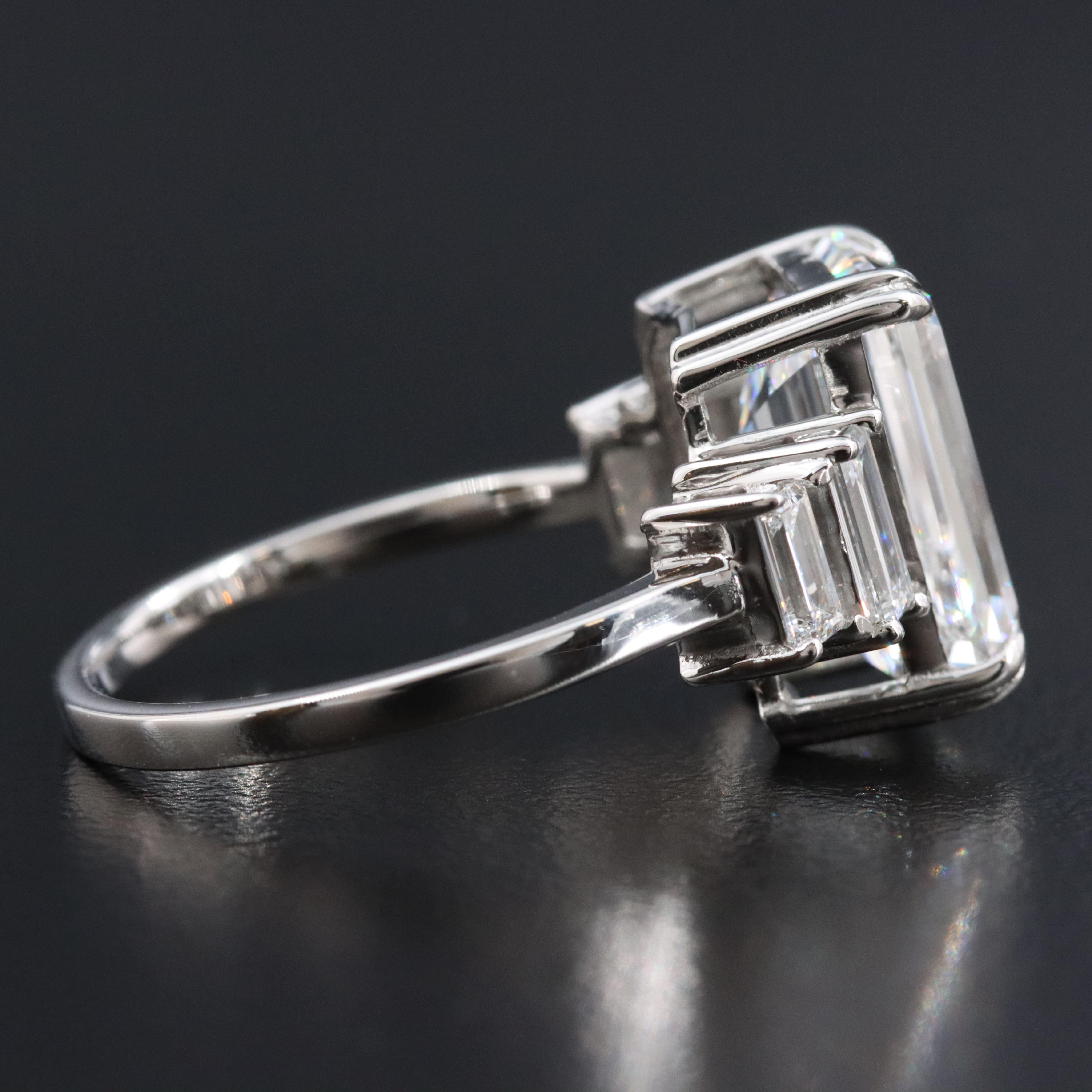 Platinum 6.25 CTW Lab Grown Diamond Ring with IGI Report