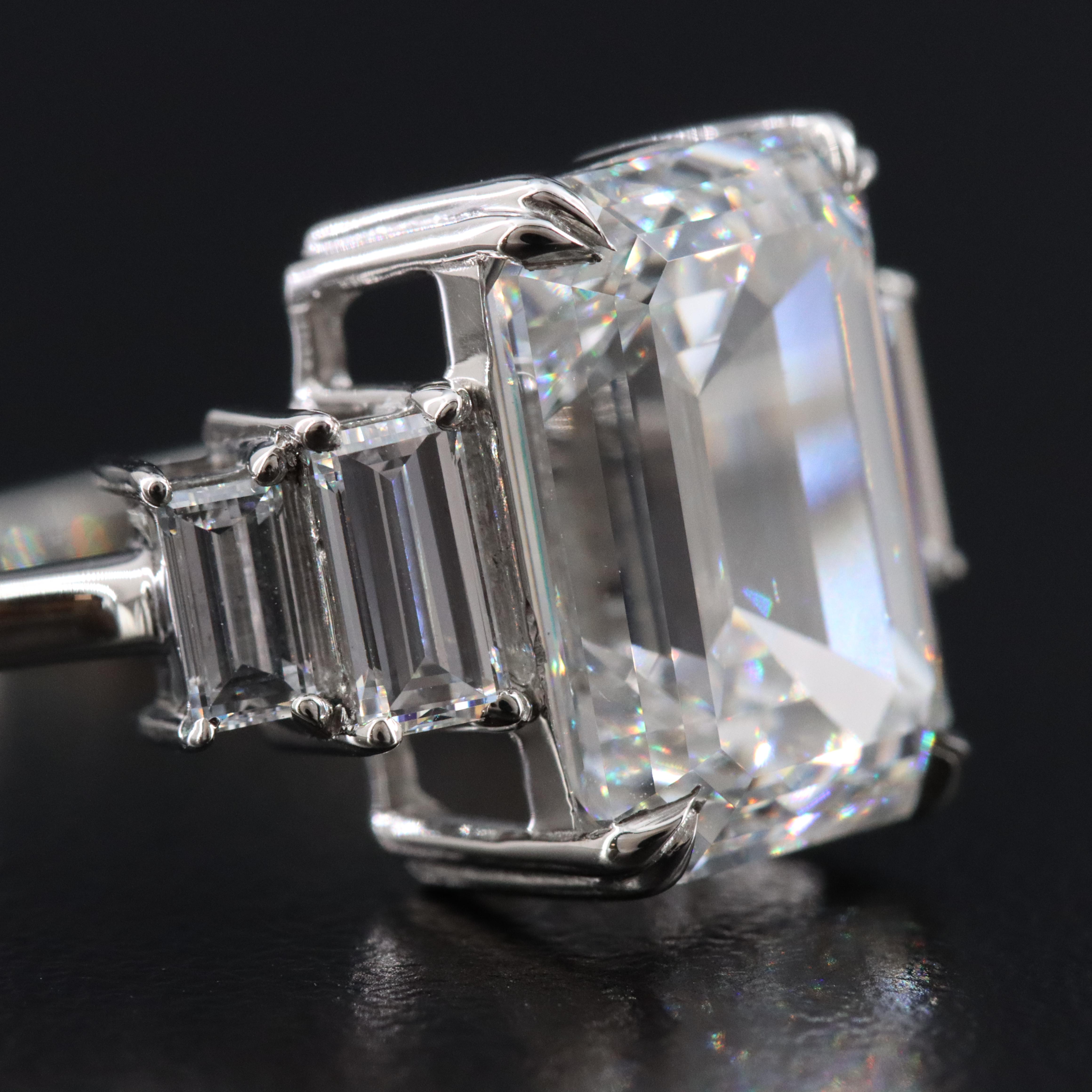 Platinum 6.28 CTW Lab Grown Diamond Ring with IGI Report