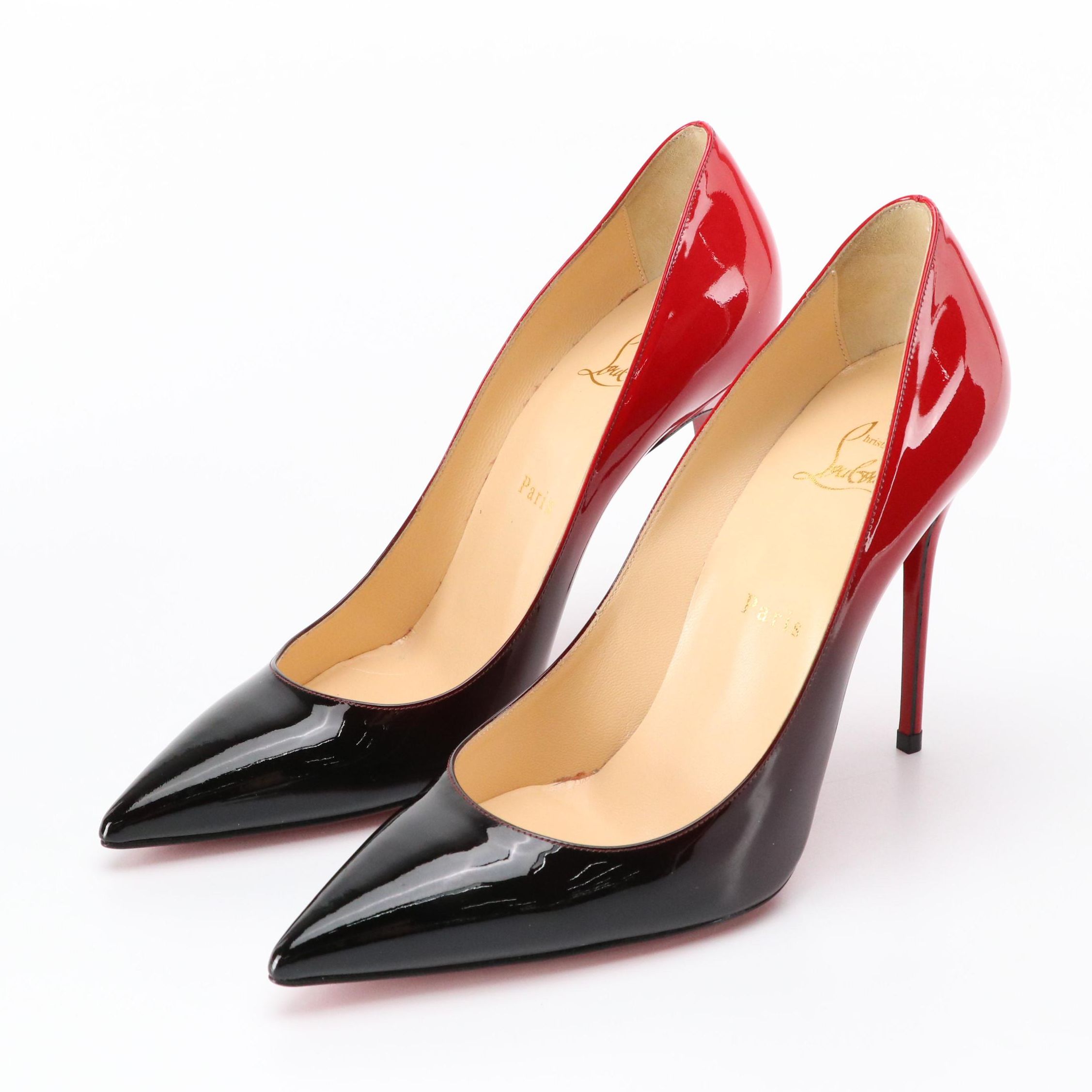 Christian Louboutin Ombré Patent Leather Pointed-Toe Pumps