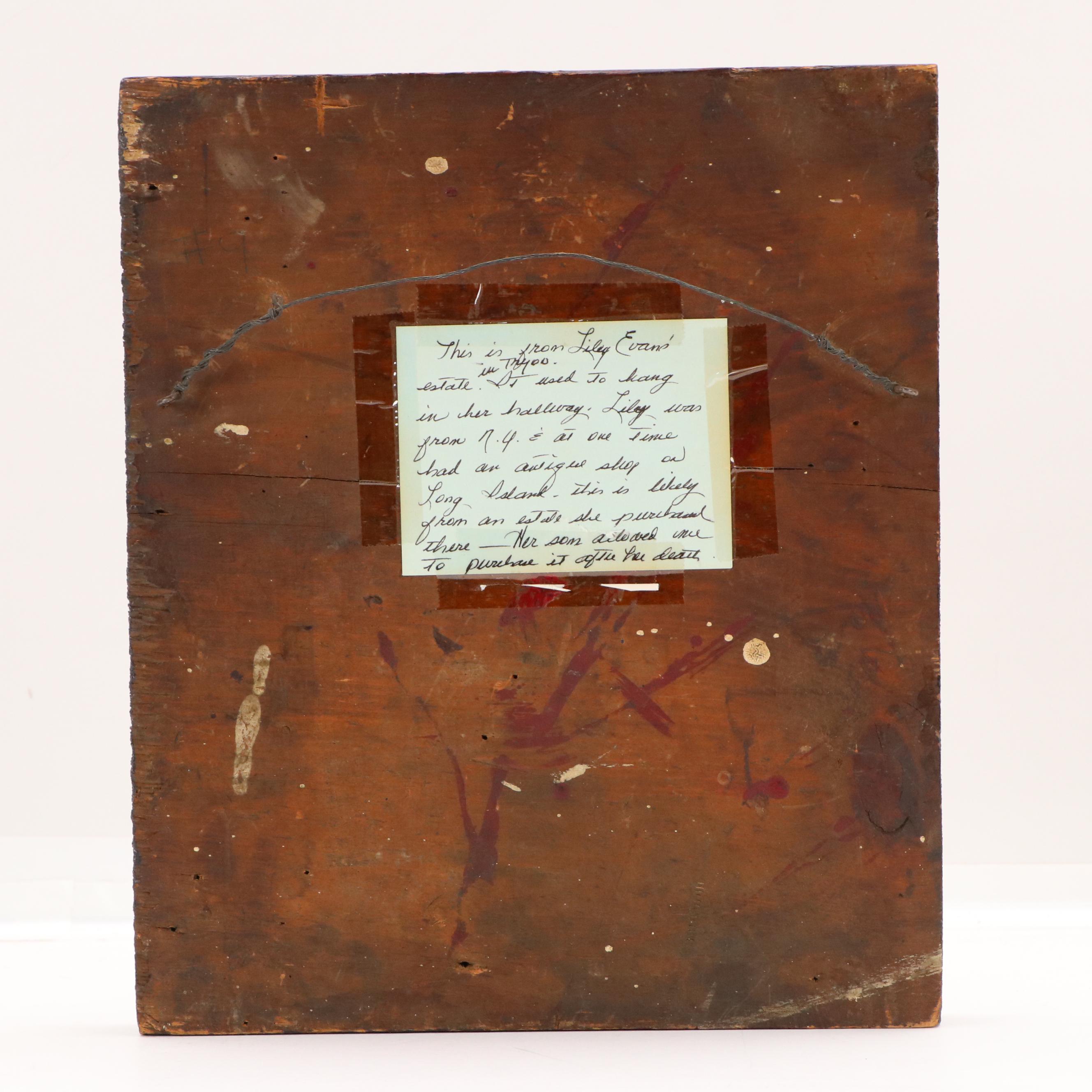 Half-Length Portrait Oil Painting of Young Woman, 19th Century