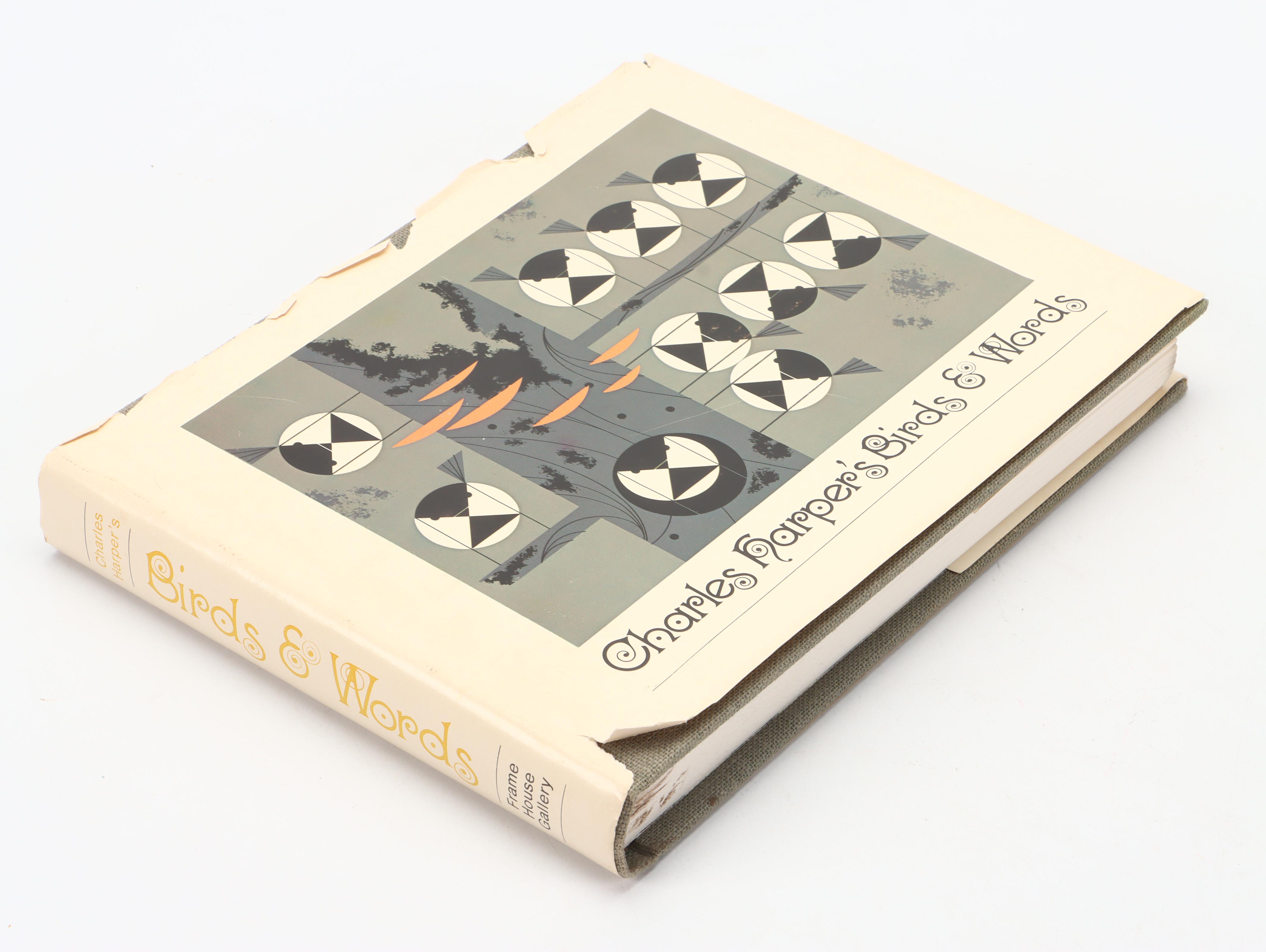 Signed "Charles Harper's Birds & Words" by Charley Harper, 1974