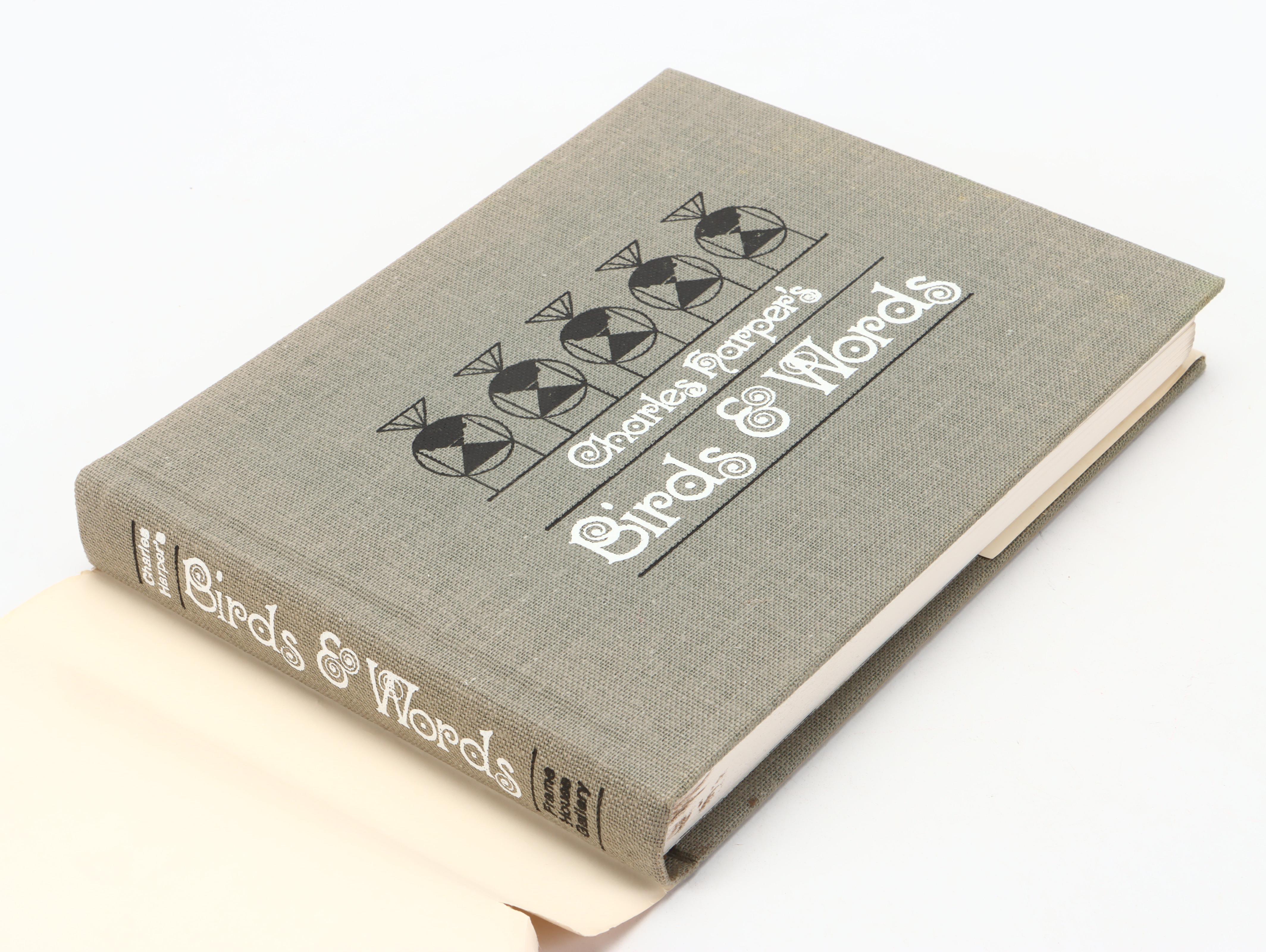 Signed "Charles Harper's Birds & Words" by Charley Harper, 1974