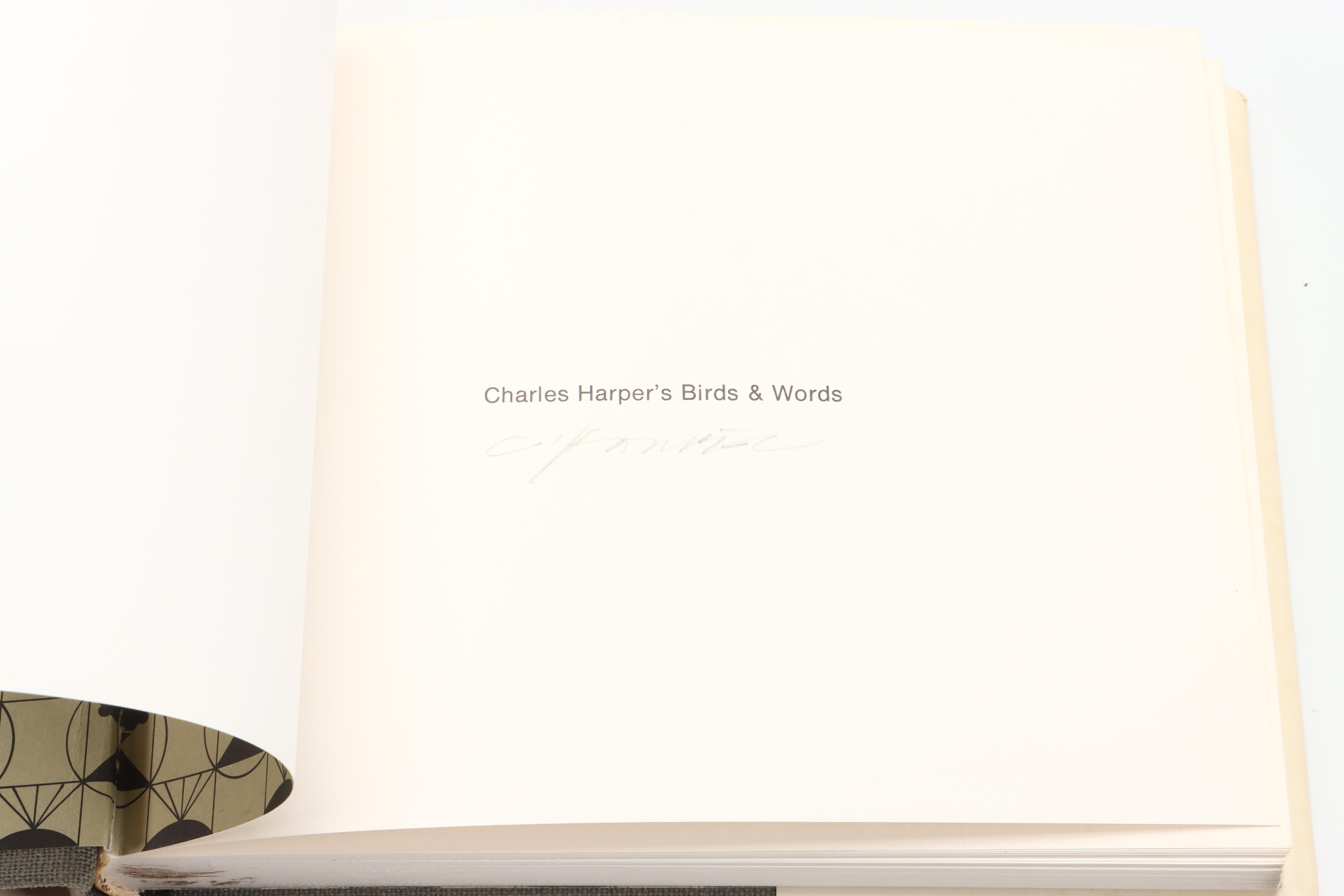 Signed "Charles Harper's Birds & Words" by Charley Harper, 1974