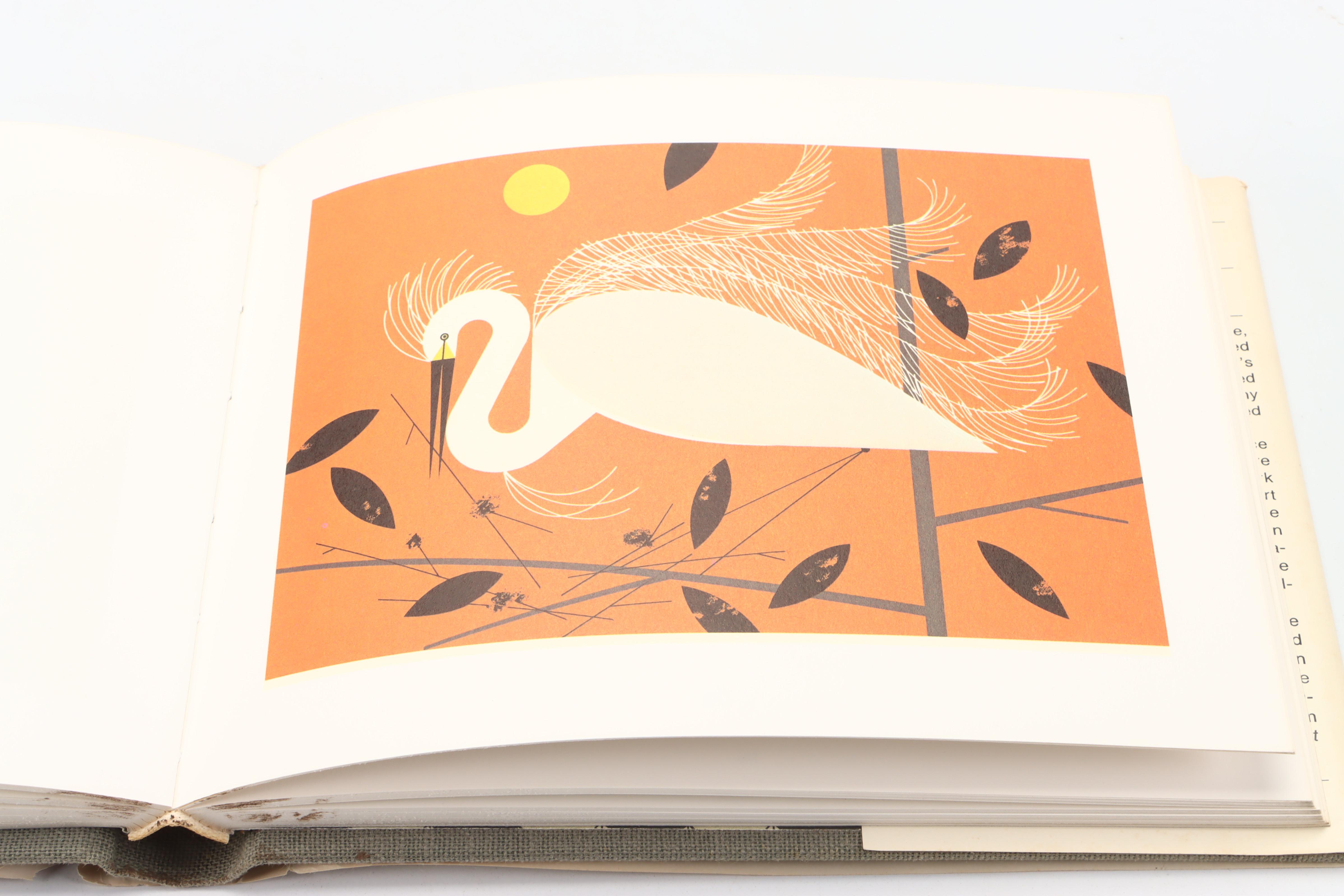 Signed "Charles Harper's Birds & Words" by Charley Harper, 1974