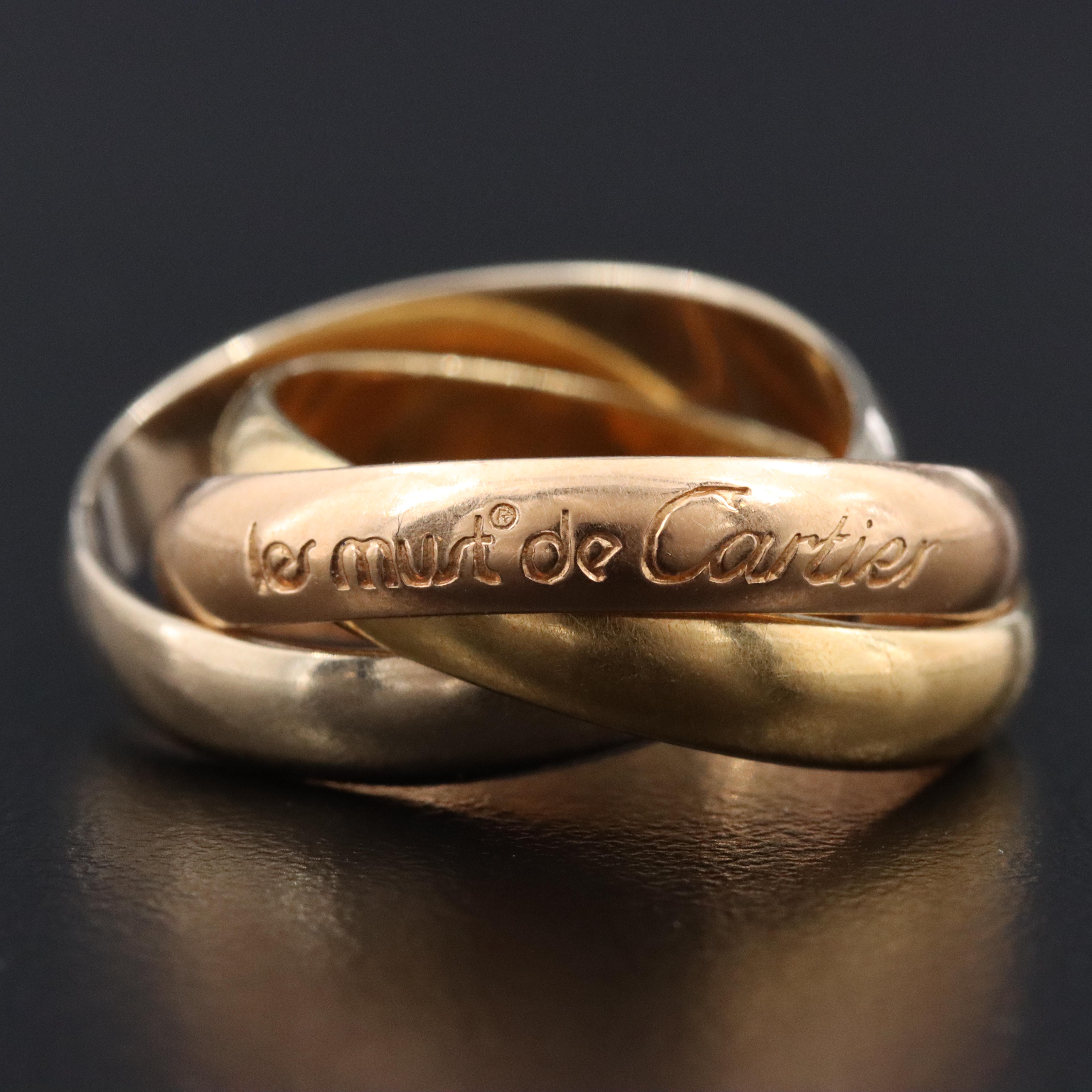 Cartier Must de Cartier 18K Tri-Color Trinity Ring