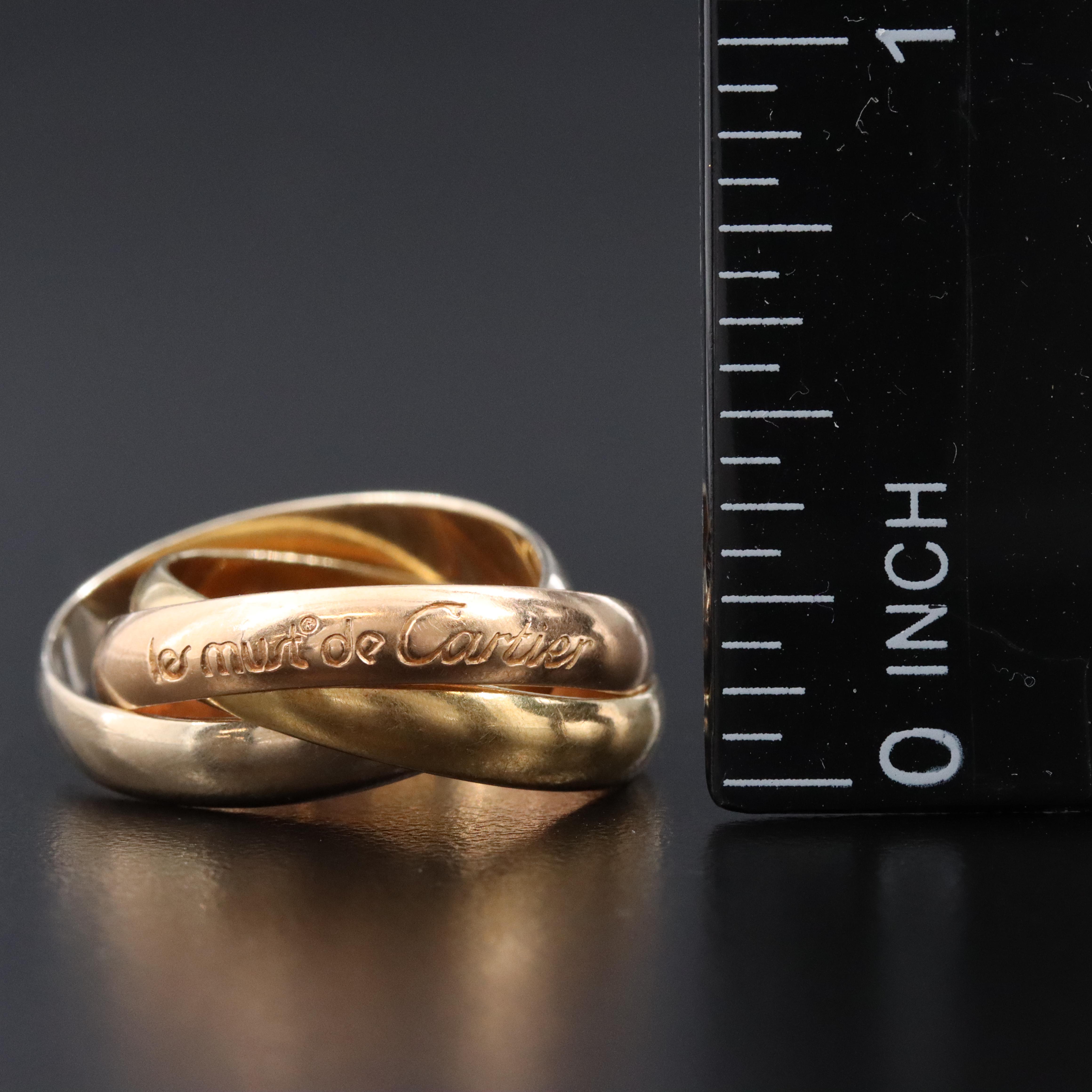 Cartier Must de Cartier 18K Tri-Color Trinity Ring