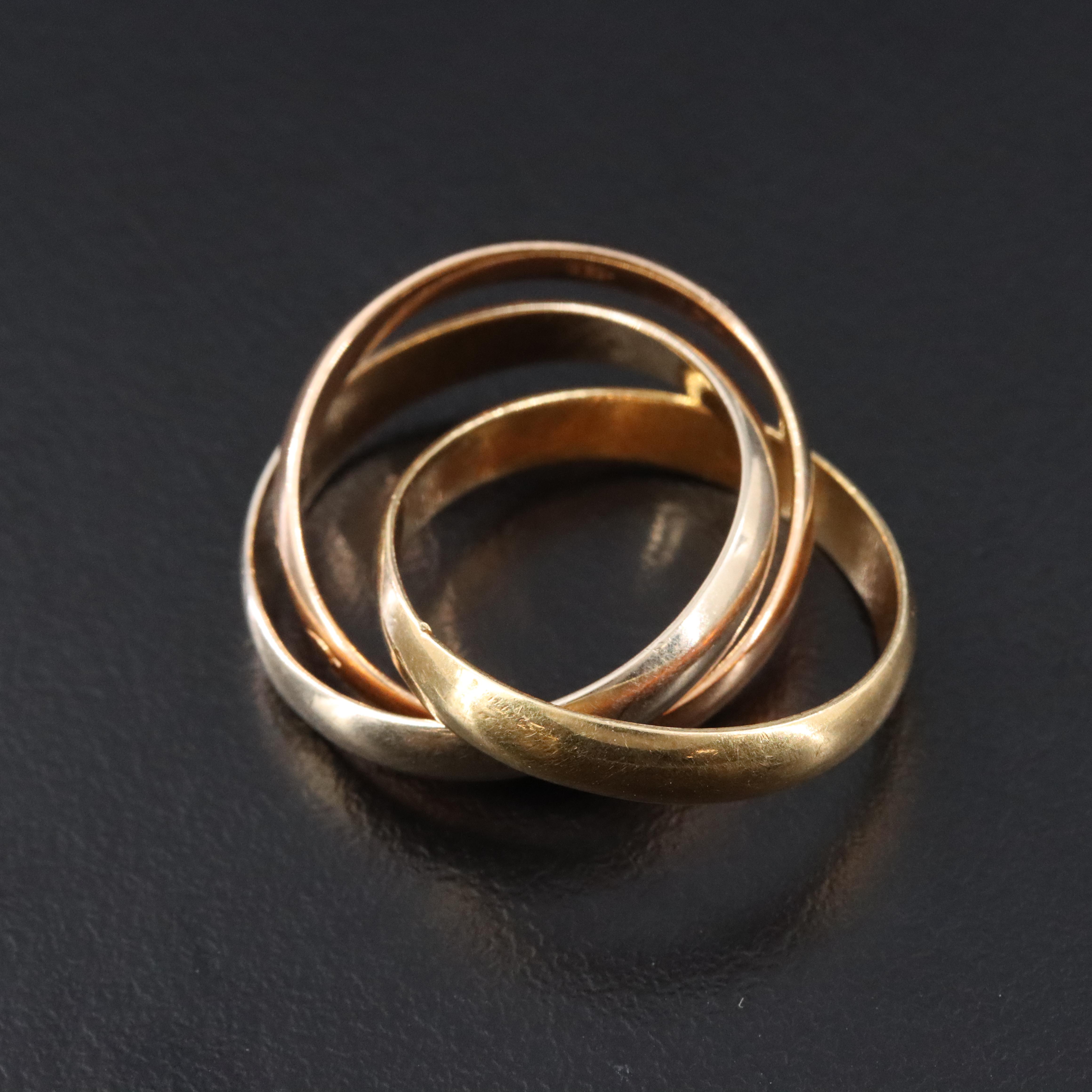 Cartier Must de Cartier 18K Tri-Color Trinity Ring