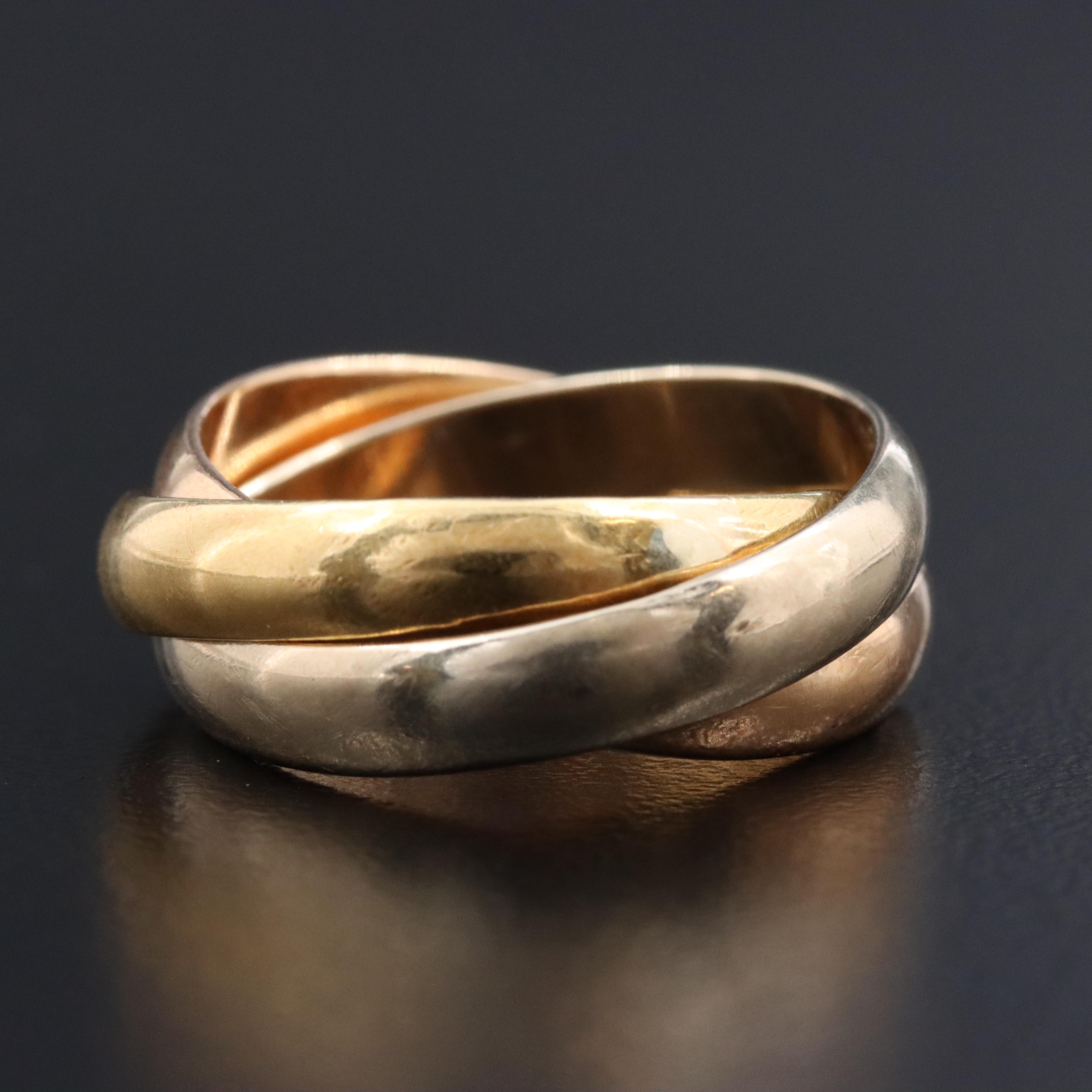 Cartier Must de Cartier 18K Tri-Color Trinity Ring